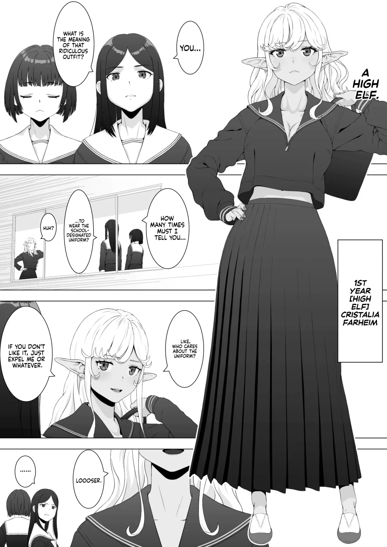 Sukeban Kuro Gal Elf o Futanari Chinpo de Wakarasetai | Putting the Delinquent Dark-Gyaru Elf in Her Place With My Futa Cock page 7 full