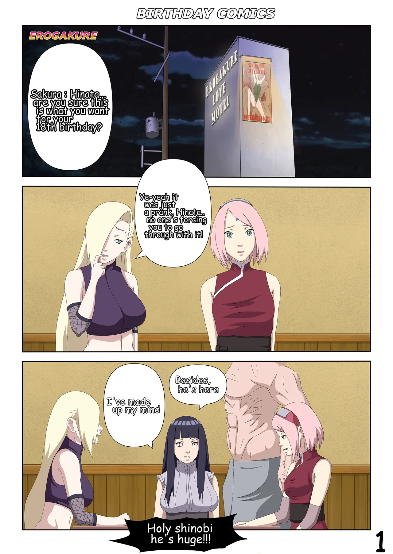 Hinata's Birthday Comic 2024  By Erogakure page 1 full