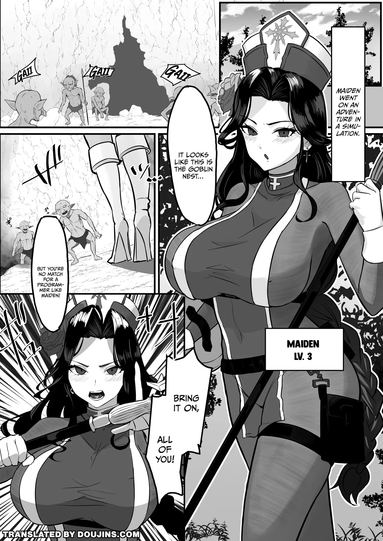 Onna Souryo Haiboku ~Maiden ga Goblin ni Ryoujoku Sareru Hanashi~ / The Fall Of The Priestess ~Story Where a Maiden Gets Assaulted By Goblins~ page 2 full
