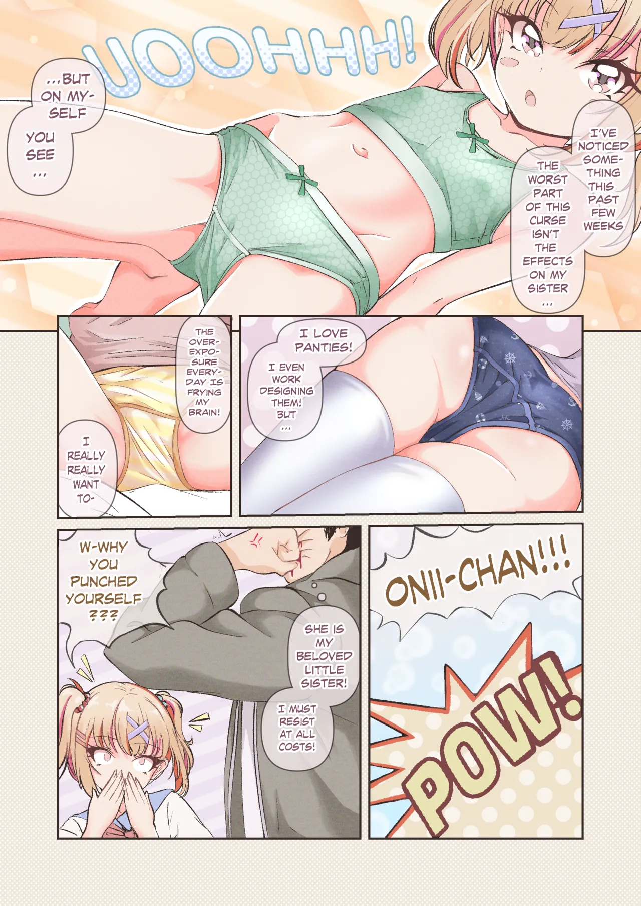 SHIMAPAN! My Sister Has Been Cursed! Now... She Can Only Wear Panties?!? page 8 full