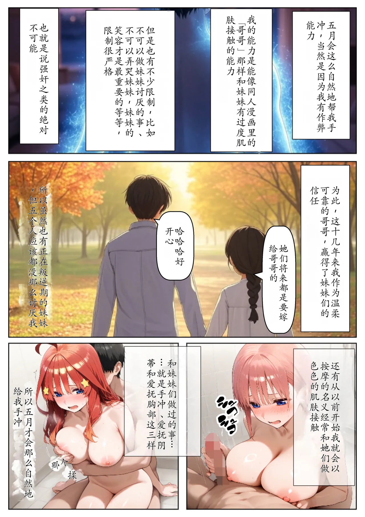 セリフ有りCG版【五月編】 俺は大好きな五つ子姉妹のお兄ちゃんになる 〜チート能力《お兄ちゃん転生》で俺は無双する〜 page 6 full