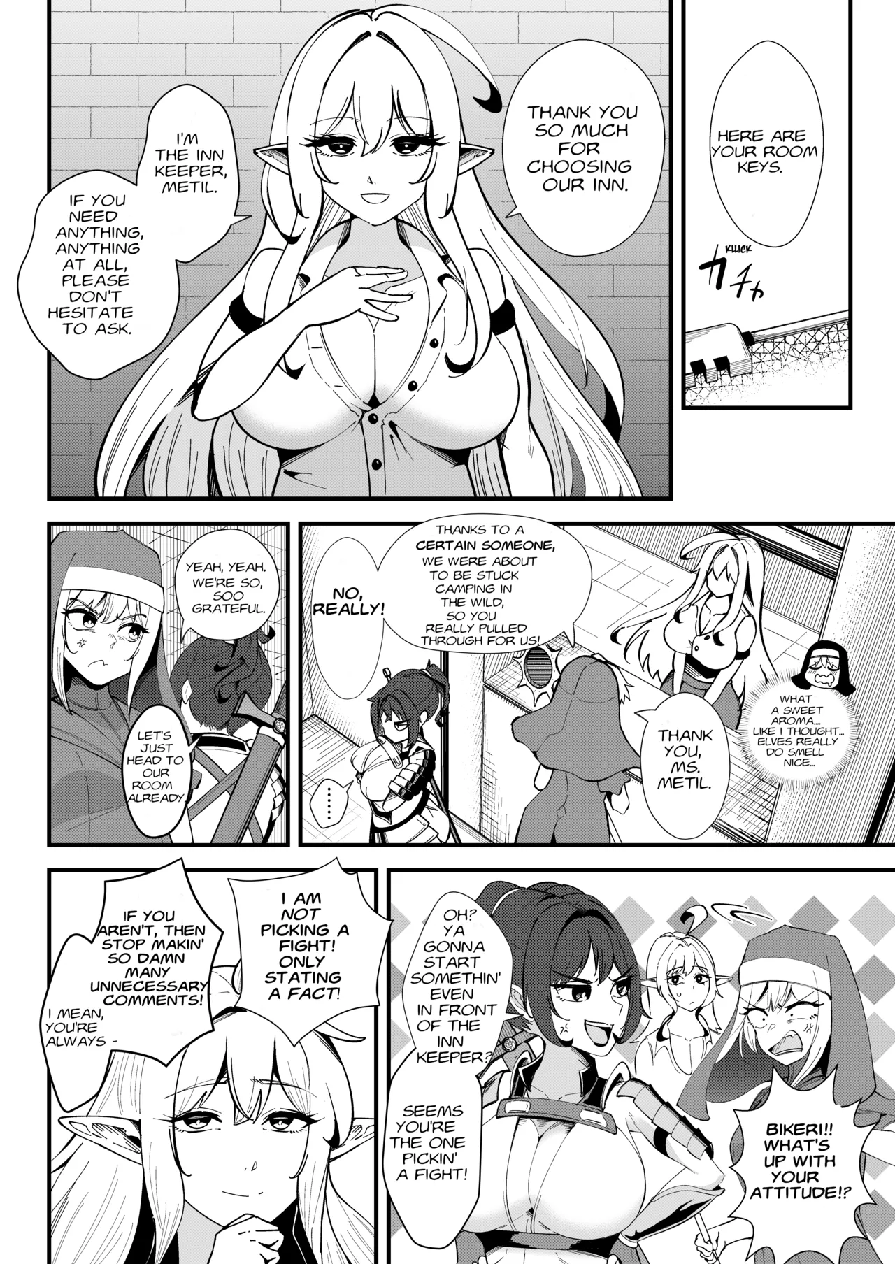 The Half Slime Elf's Absorptive Boobification -- The Tragic End of the Swordswoman and Mage Who Melt Away the Moment They Reconcile page 3 full