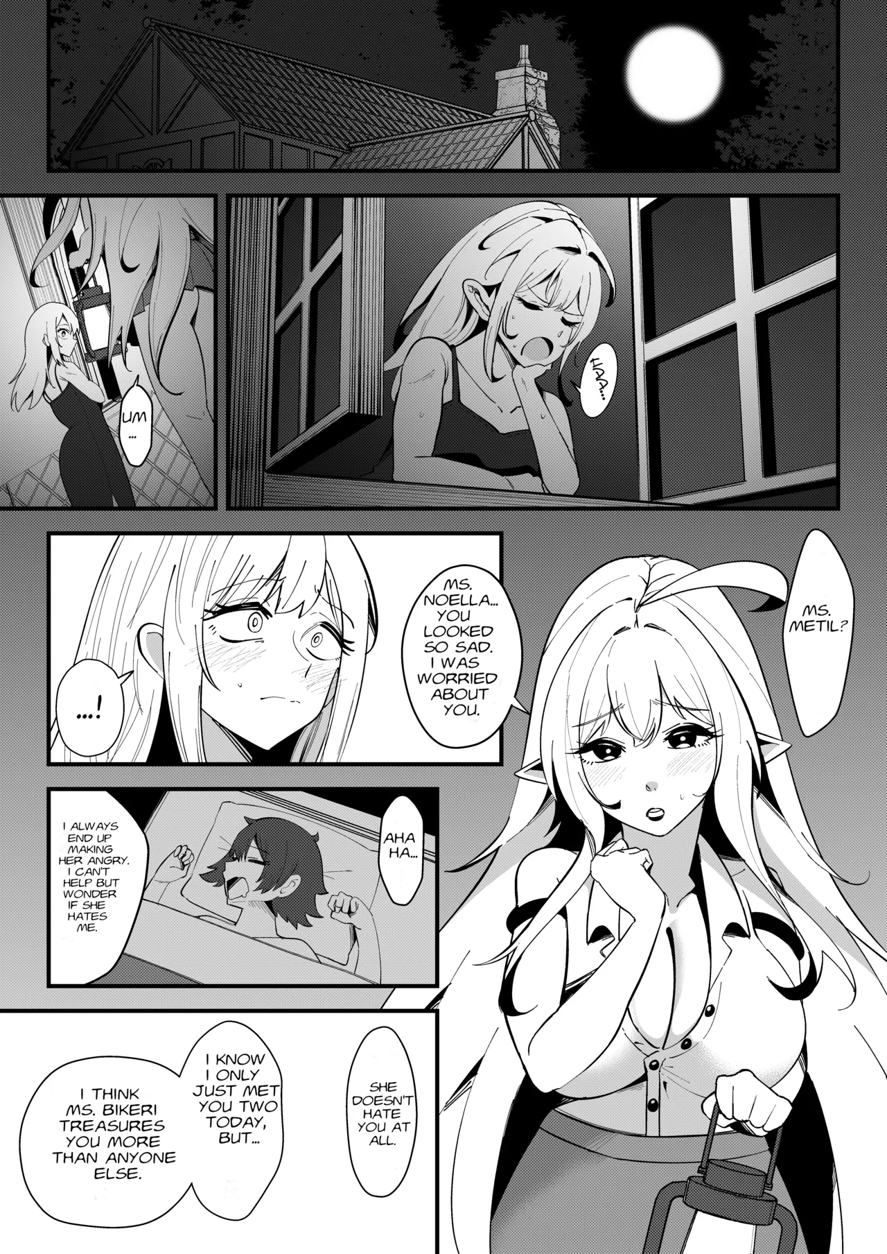 The Half Slime Elf's Absorptive Boobification -- The Tragic End of the Swordswoman and Mage Who Melt Away the Moment They Reconcile page 4 full