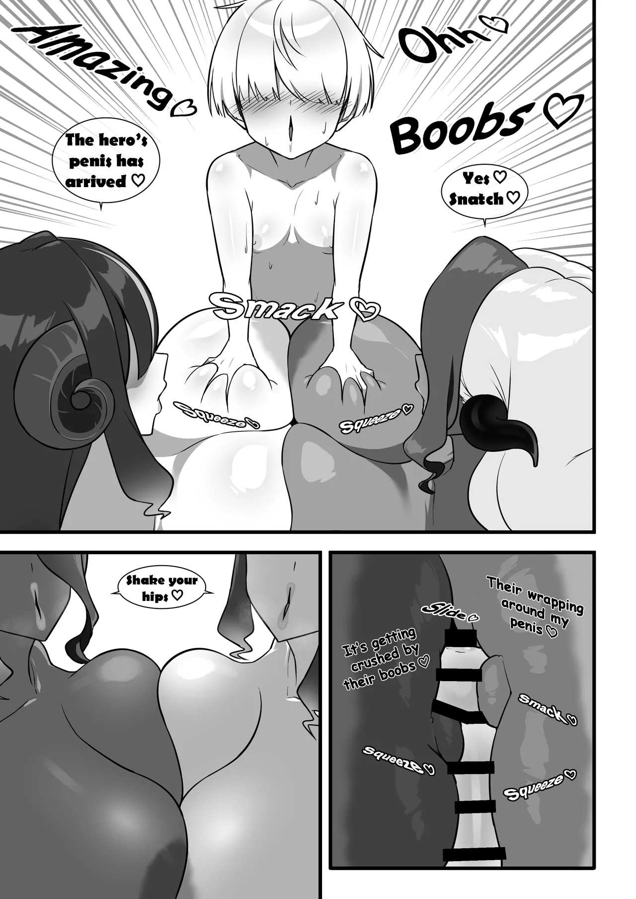 The Hero falls prey to the enormous boobs of breast-loving demons page 10 full
