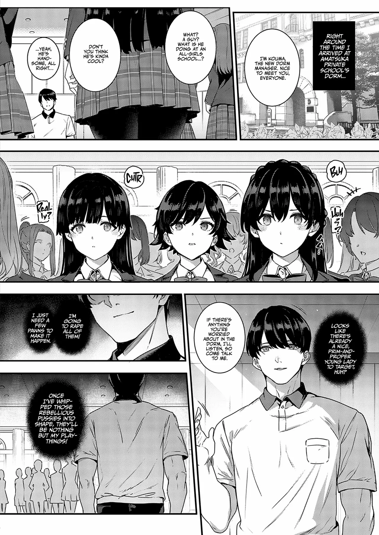 Amatsuka Gakuen no Ryoukan Seikatsu Shinyuu no Mitsu Ana  | Amatsuka Girls' Sex Life: Umino Ayumi - Shiramine Kuou Part 1&2 page 2 full