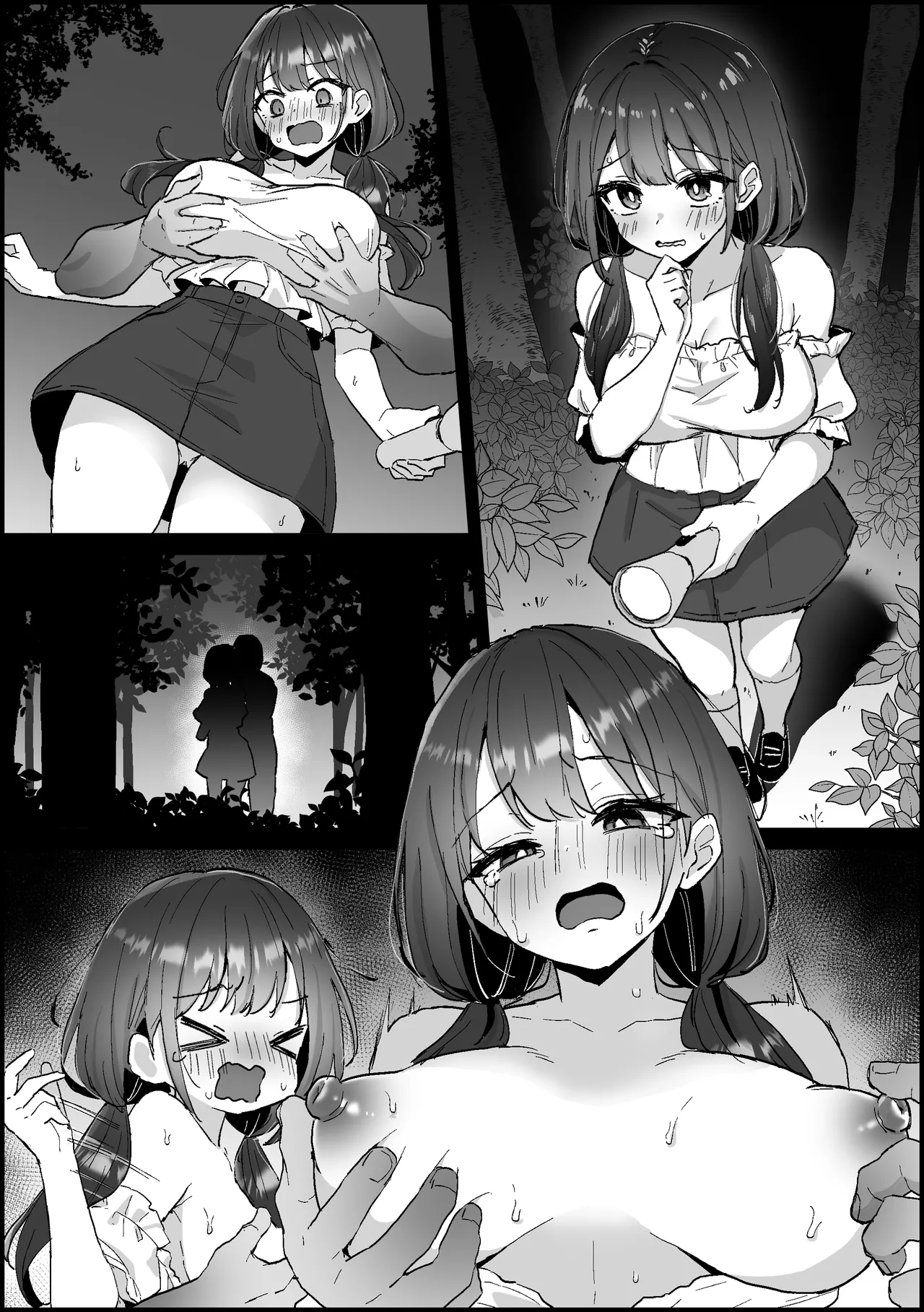 肝試しで友達とはぐれてしまい、乳首好き幽霊に襲われる女の子 page 8 full