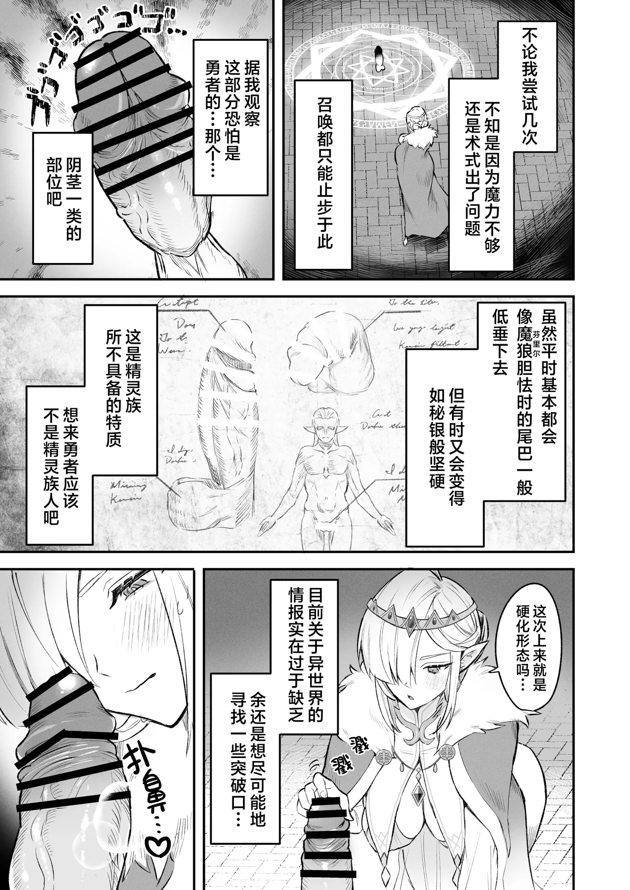 Elf no Joou to Mithril no Chinko - The elf Queen and the Mithril phallus | 精灵女王与秘银化的肉棒 page 6 full