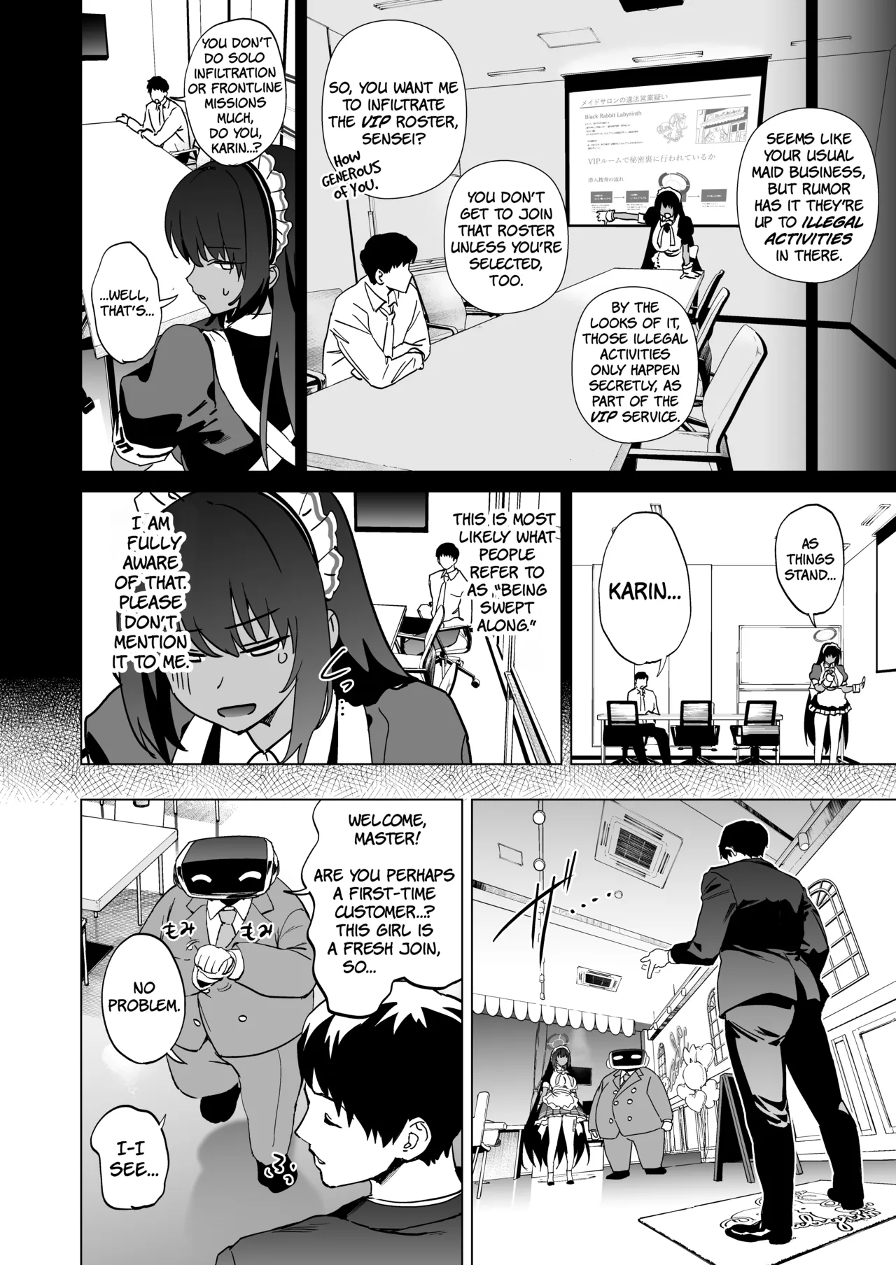Shiri to Karin to Toumei Bunny | Karin's Ass In The Transparent Bunny Suit page 3 full