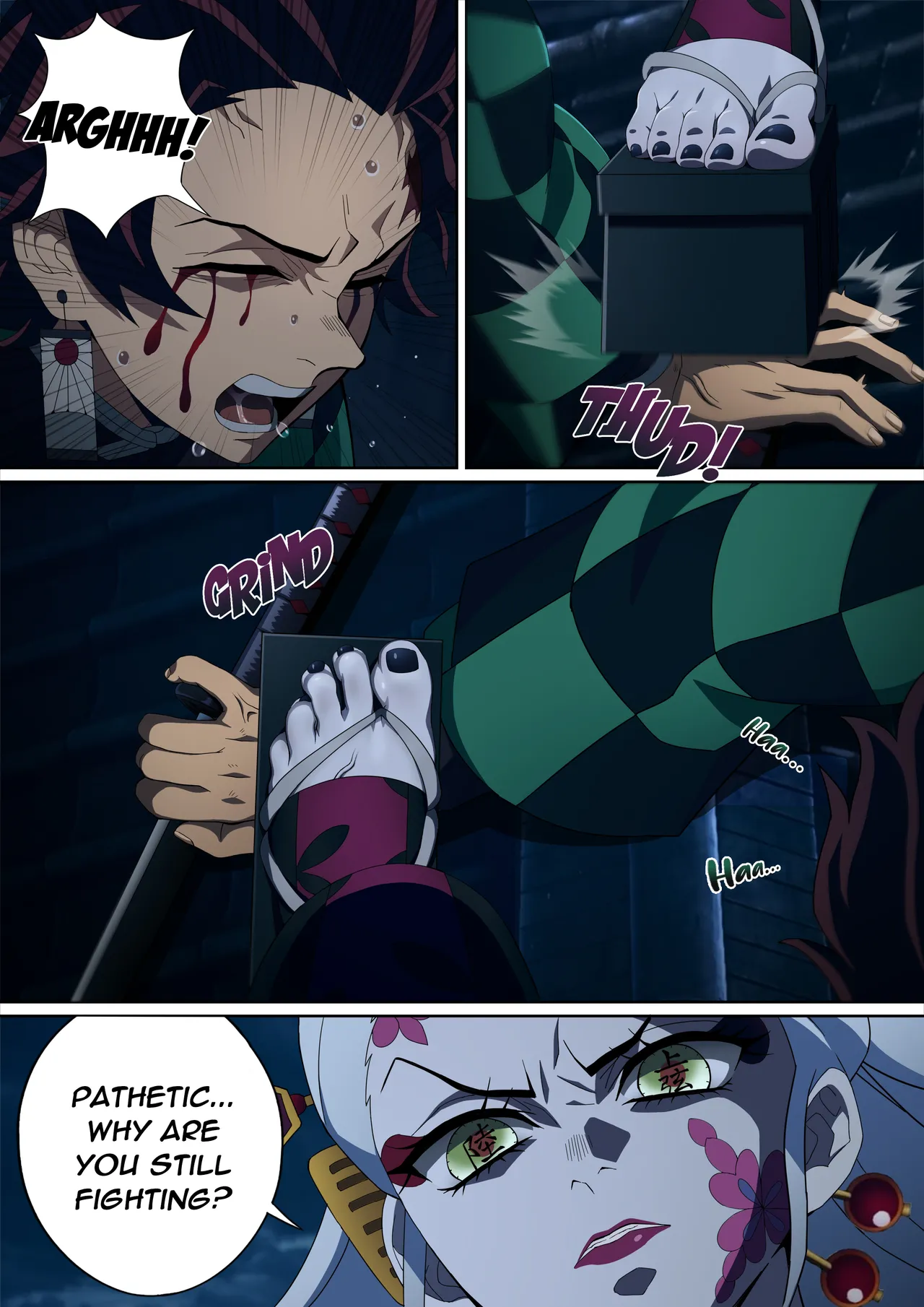 Daki’s Blood Demon Art: Trample 堕姫の血鬼術・紅蓮践踏 page 4 full