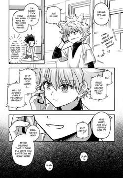(Re:HUNTER 11) [Chouki Ryokou (5tuka)] Gamen Goshi ja Monotarinai! | Looking at You Through a Screen Is Not Enough! (Hunter x Hunter) [English] {Chin²} — page 14