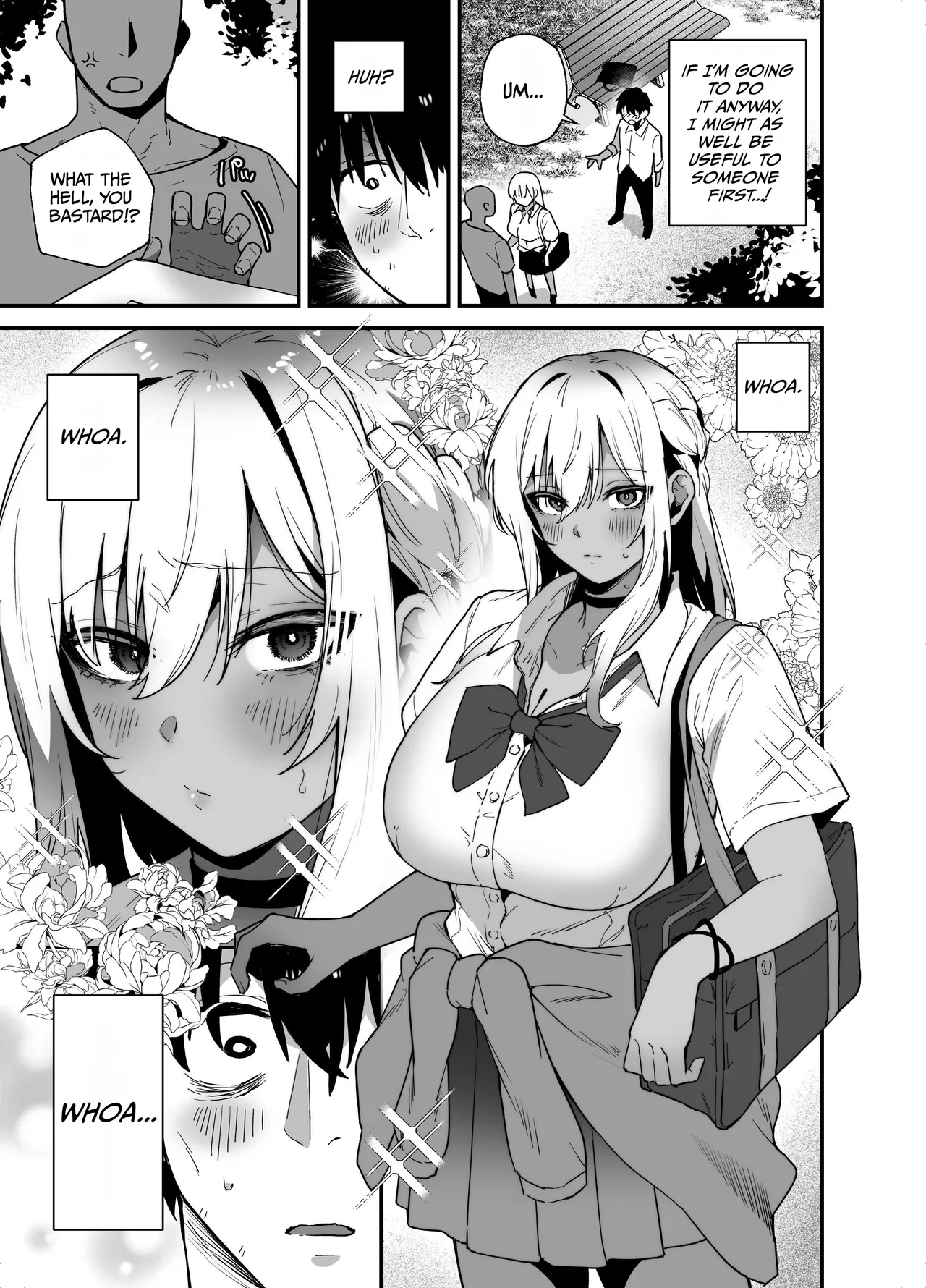 Kuro Gal no Ongaeshi -Shachiku Oji ga Kasshoku Kyonyuu Gal o Nanpa kara Tasuketara Icha Love Junai Koubi shita Hanashi- page 5 full