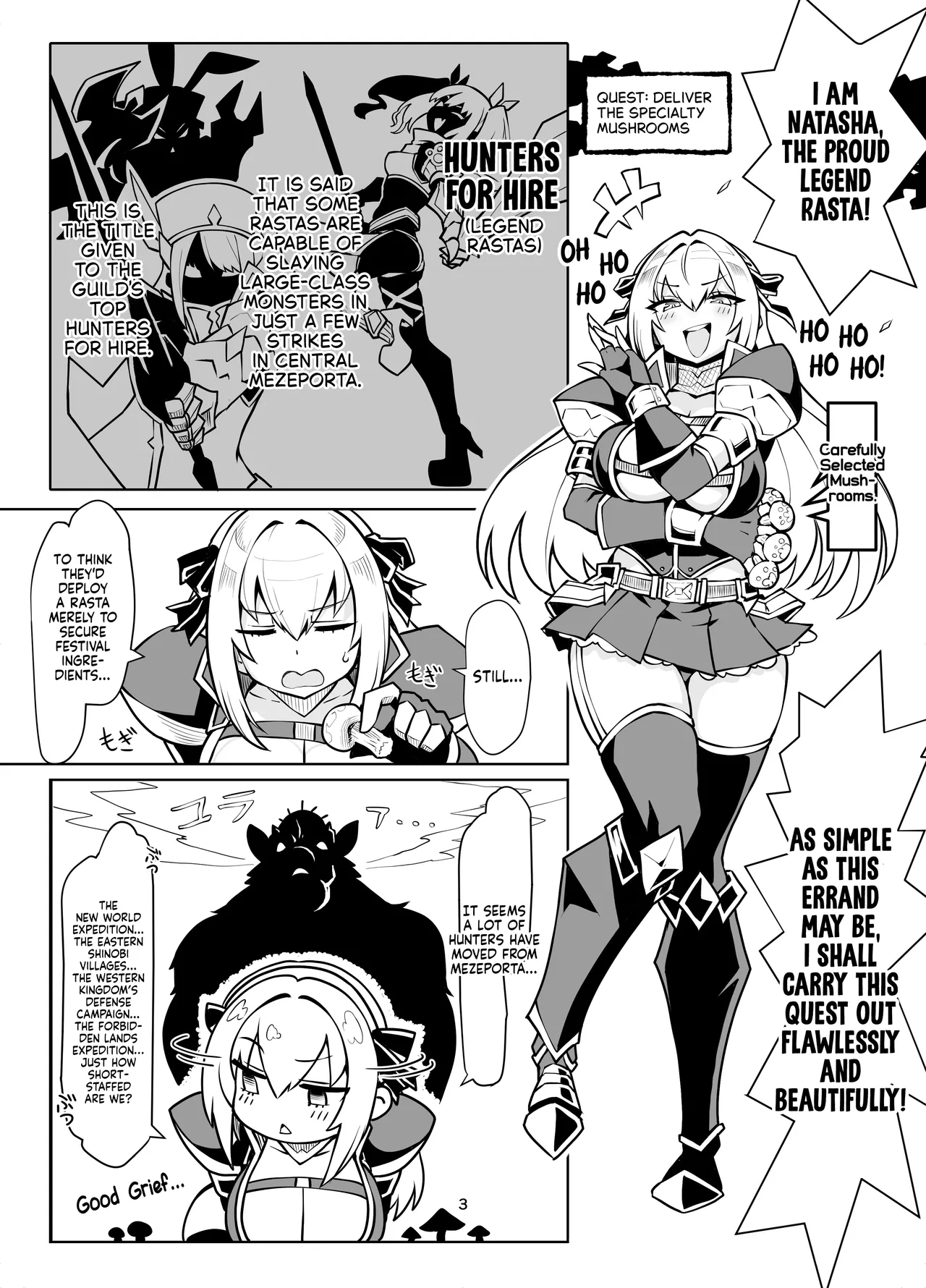 The Strongest Legend Rasta Hunter, Natasha-san, Suffers Yet Another Defeat Today After All-Out Mating with a Low-Tier Monster Conga page 2 full