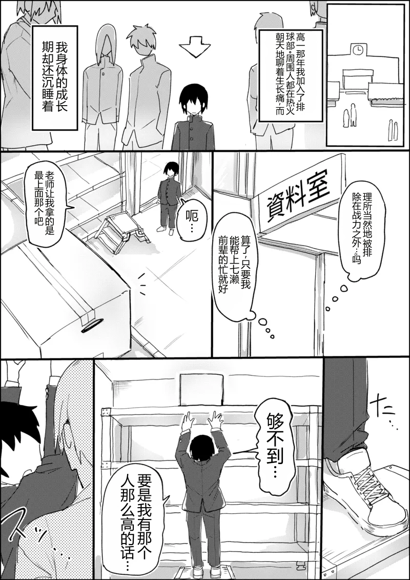 Tバレー部のデカ長身の先輩男の娘と圧迫密着あまとろえっち♂ page 1 full