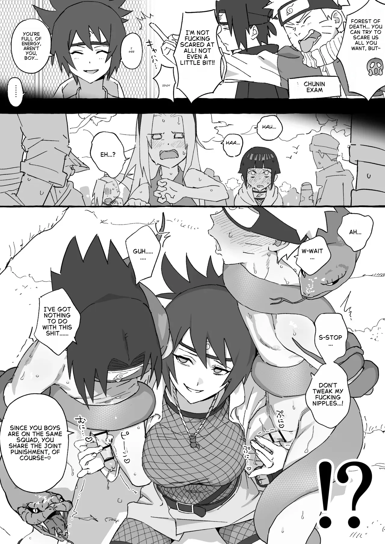 Anko x Naruto & Sasuke Manga page 2 full