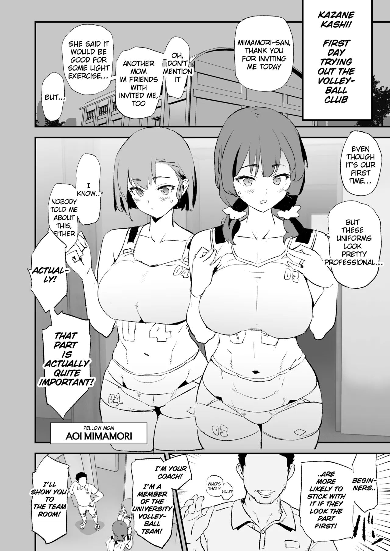 Mama-san Volley de Mama Onaho Kaimakusen to Kesshousen! | Mom Cocksleeve Volleyball Club — The Opening Match & The Finals! + BONUS page 9 full
