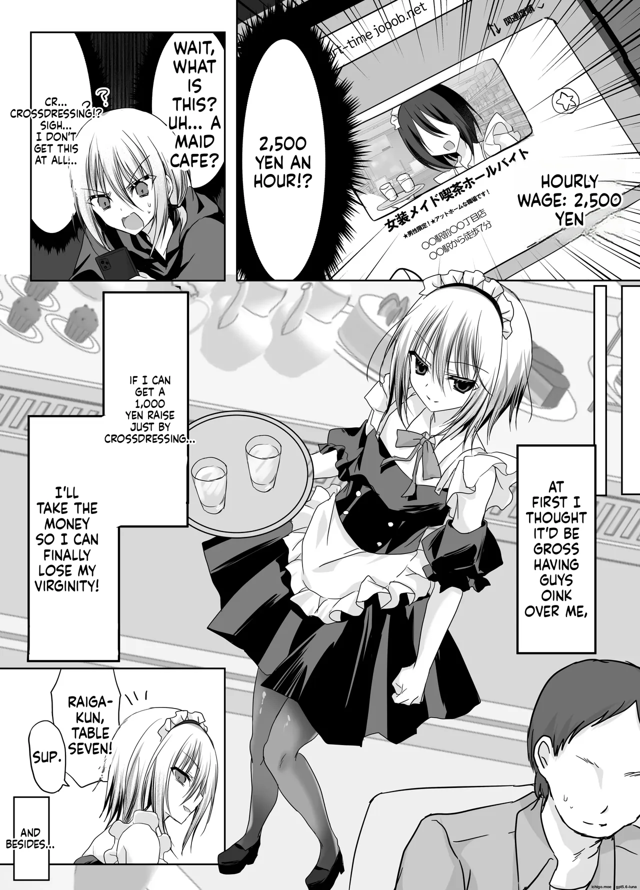 A Humiliating Fall from Grace at the Cross-Dressing Maid Café I Used to Look Down On! page 7 full