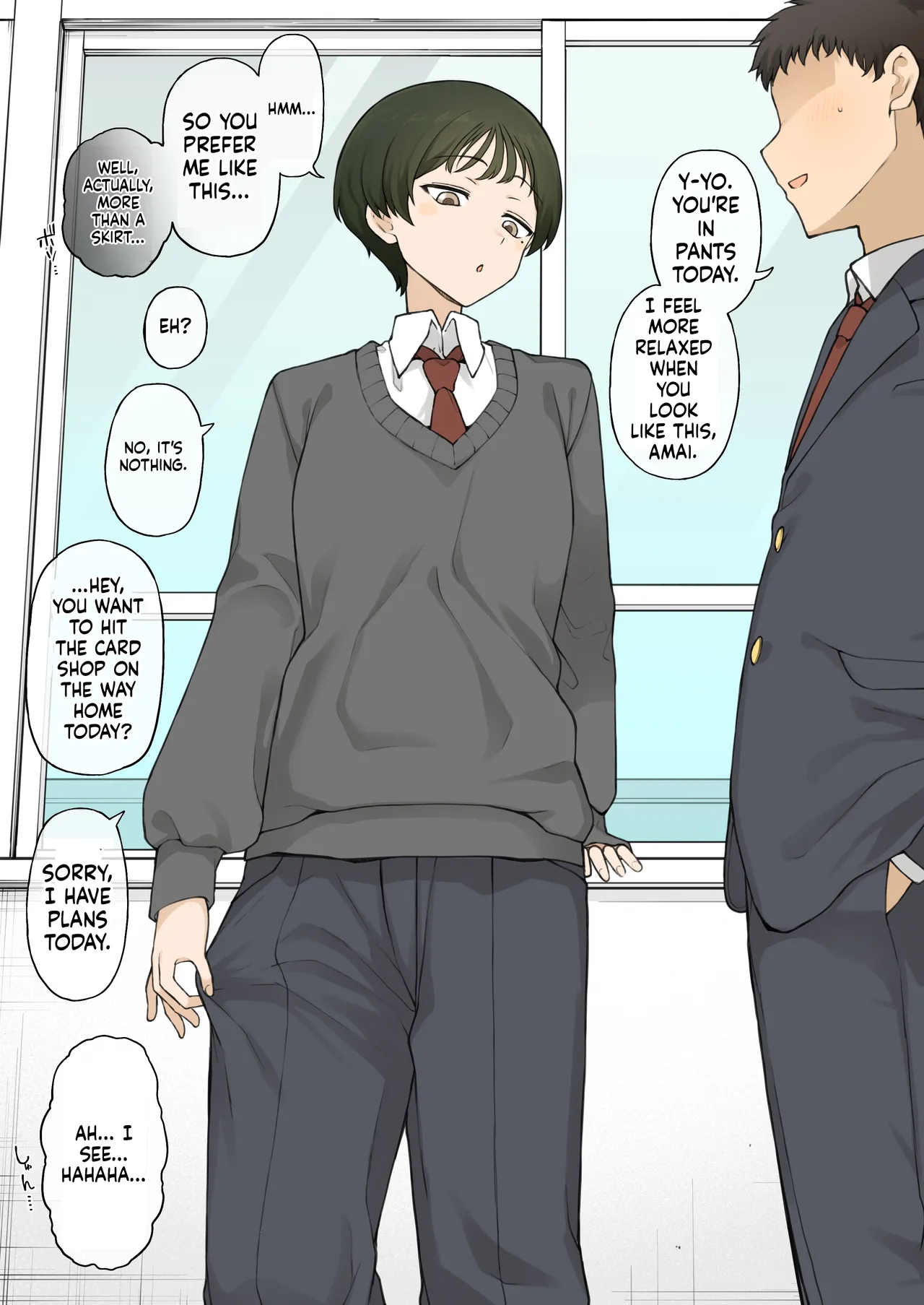 My Childhood Friend Who Was Always the Slacks Type One Day... page 5 full