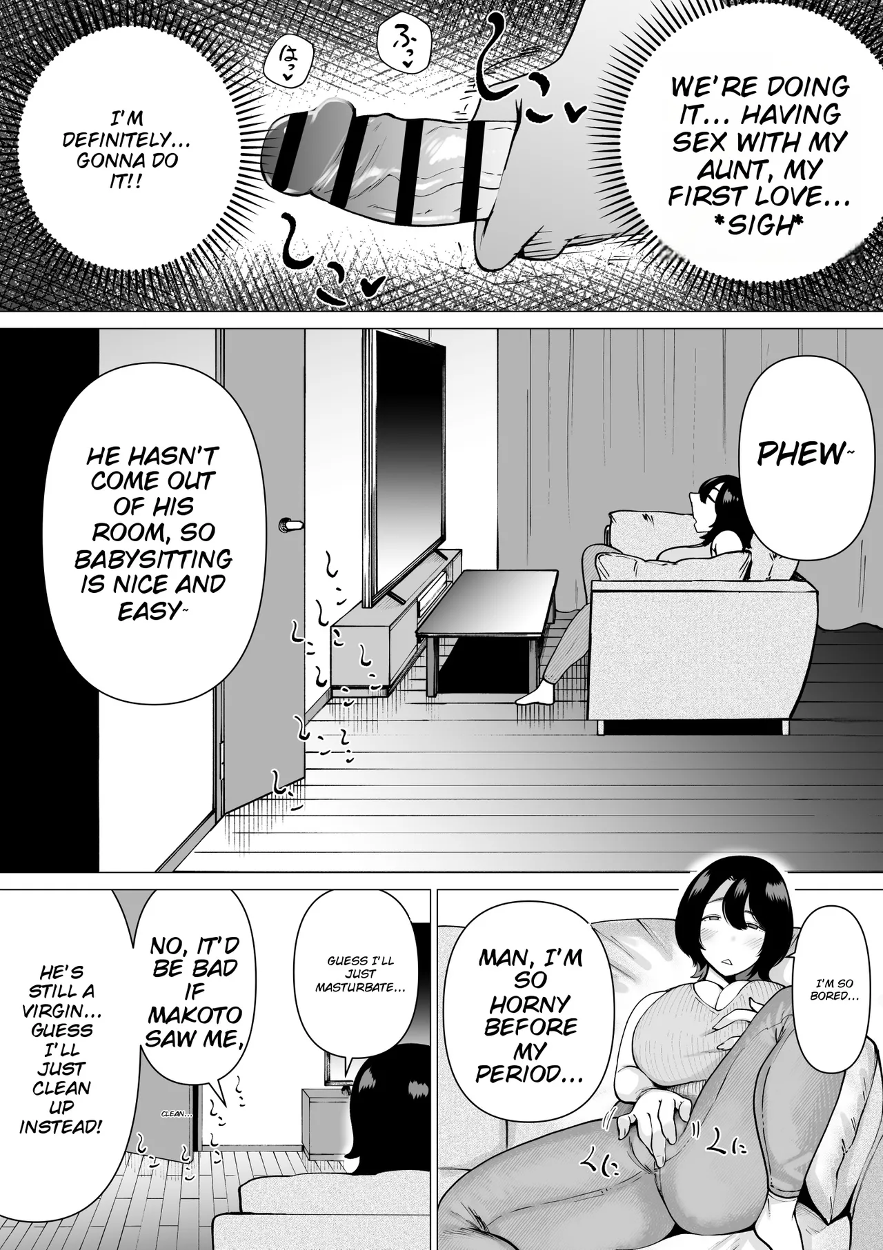 Hikikomori de Ero Manga Kaiteru Doutei Oikko to Oba-san ga Icha Love SEX suru Hanashi page 7 full