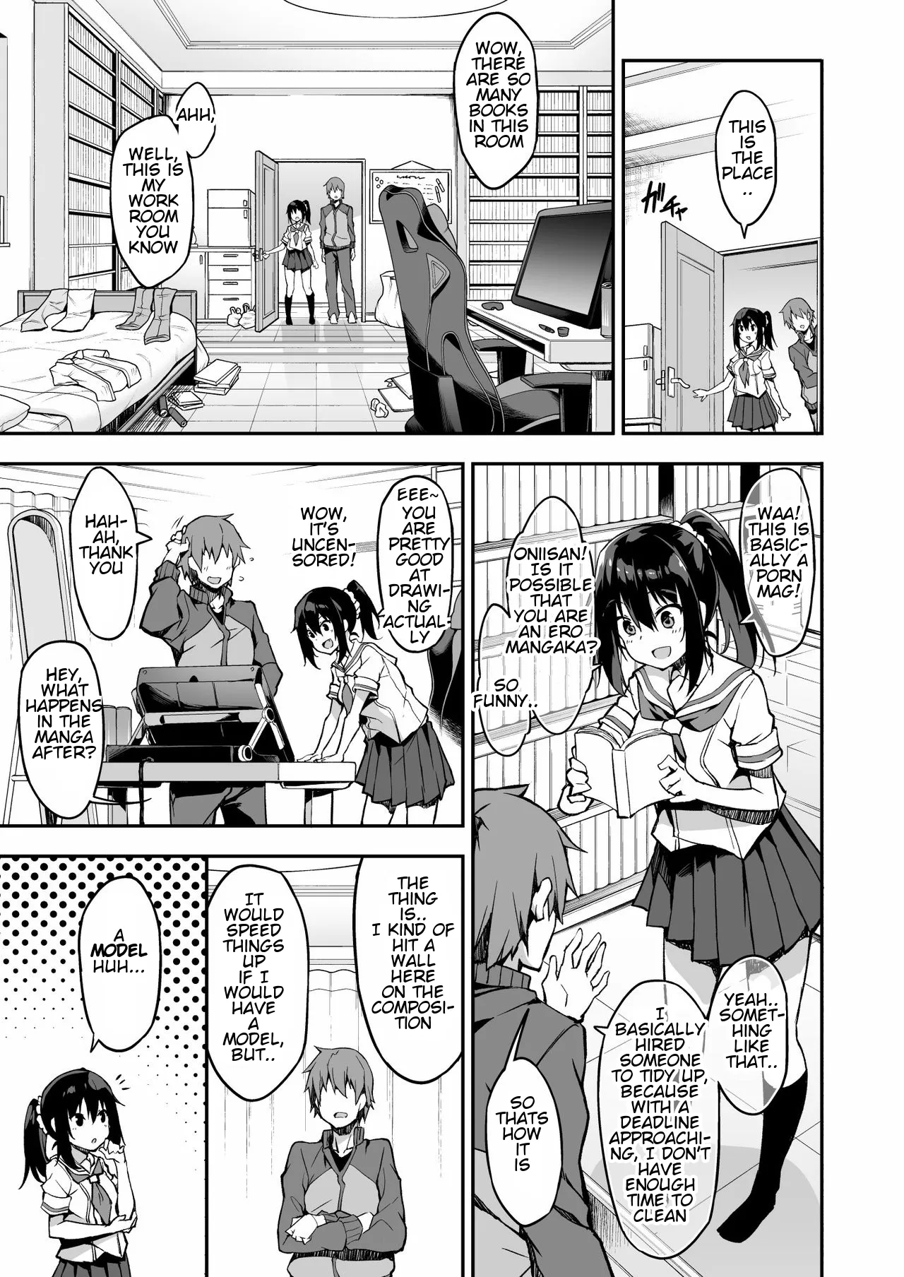Kaji Daikou o Tanondara JK ga Kita node Tsuika de Iroiro Onegai shite mita | A highschool girl showed up for my housekeeping request, so I asked for some extra service page 8 full