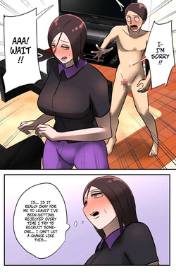[Chotto B-Sen] A Saleswoman Interrupted Me While I Was Jerking-Off -- Genkan o Aketara Iru Kanyuu Oba-san [Colorized] — page 13