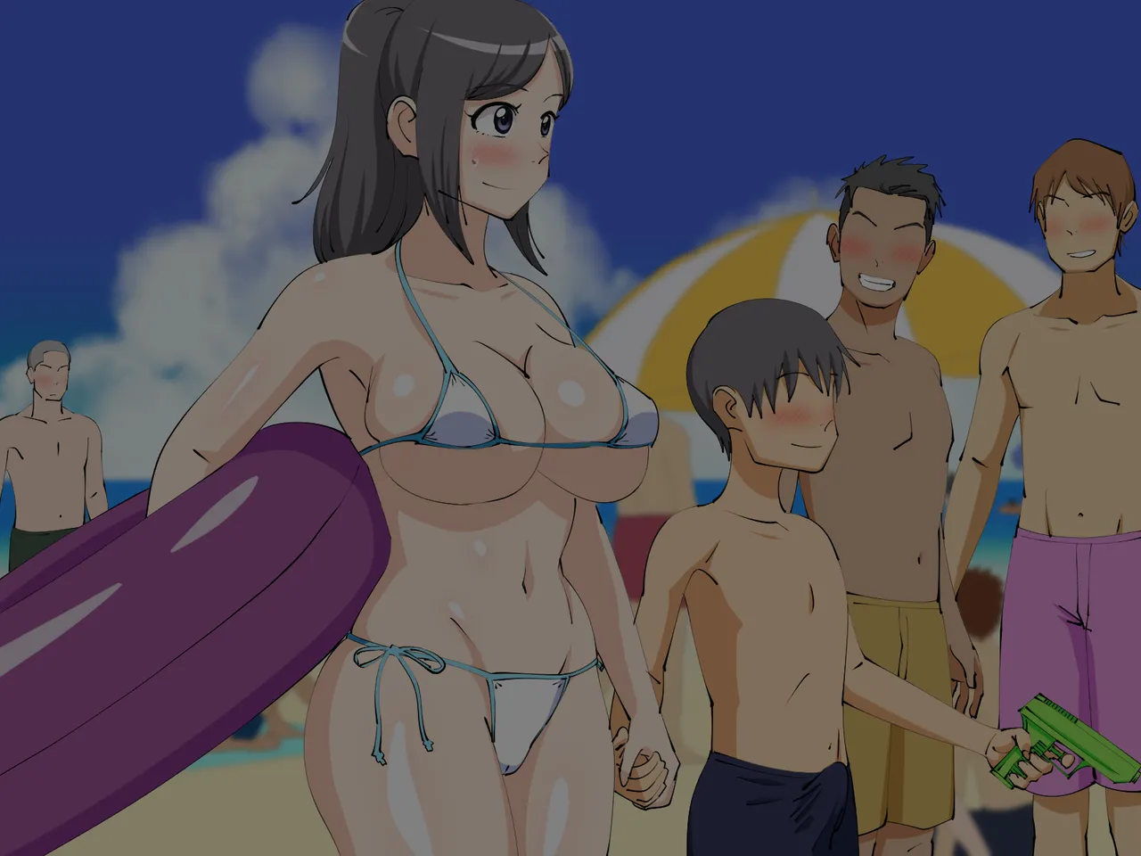 Mama to etchina kaisuiyoku | 和妈妈做爱H的海水浴 page 6 full