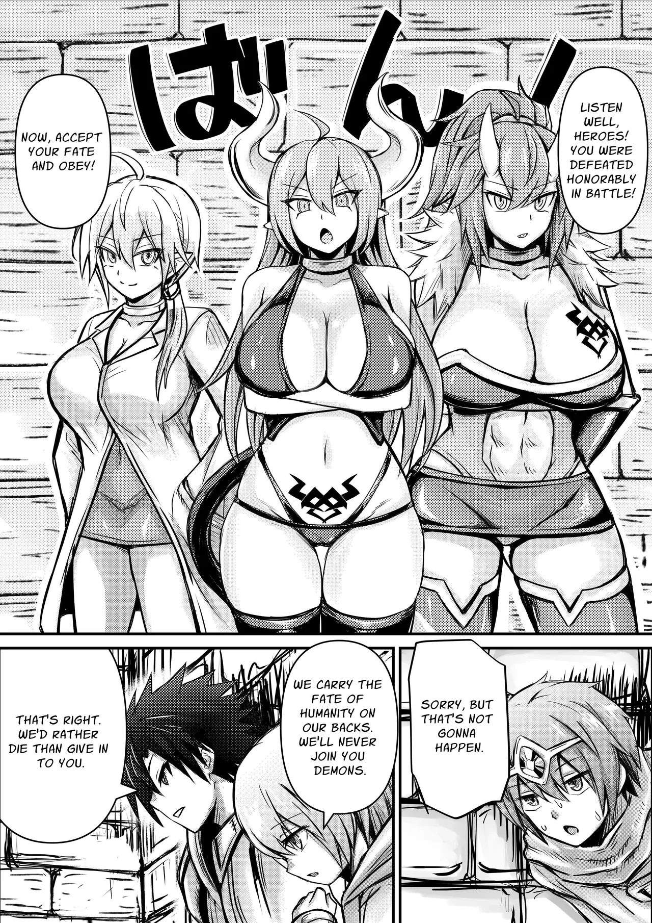 Deka Chichi Mazoku wa Ningen no Koto ga Wakaranai kara Yuusha o Kuppuku Saseru Tame ni Ecchi o Shitemiru Koto ni Shita 1 | The Big-Breasted Demons Don't Understand Humans, So They Decide To Bring the Heroes To Their Knees By Having Sex 1 page 4 full