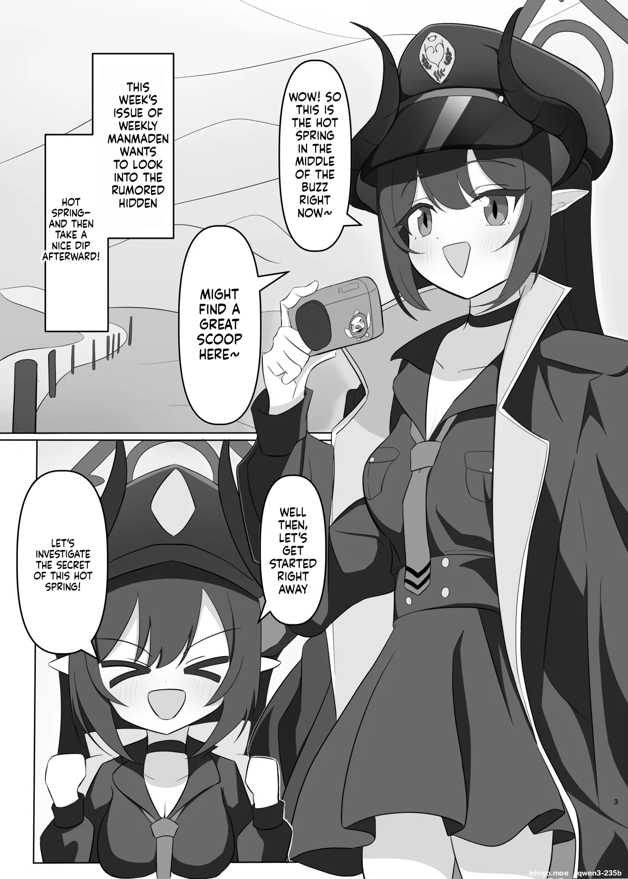 Motomiya Chiaki no Hikyou no Onsen de Shokushu Shuzai!? page 2 full