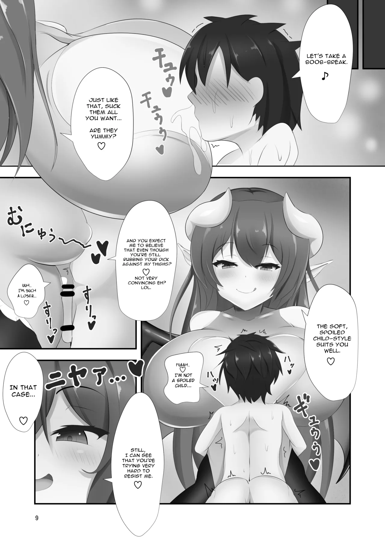 Dress Succubus Fine no Oyoufuku Aka-chan Choukyou Nisshi | Feene the Dress Succubus and Her Suit-Baby Training Diary page 8 full