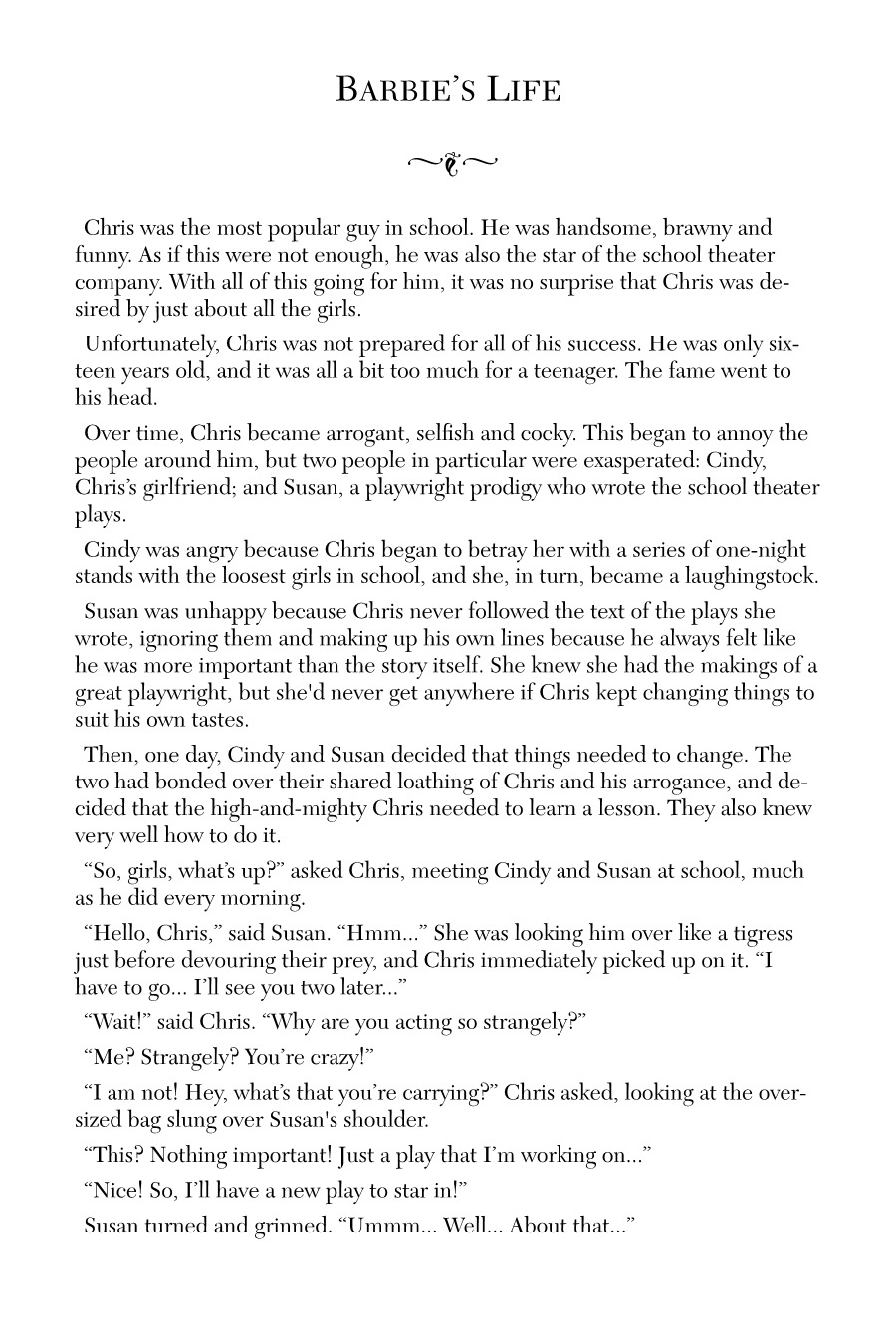 Barbie’s life- Melissa N. page 6 full