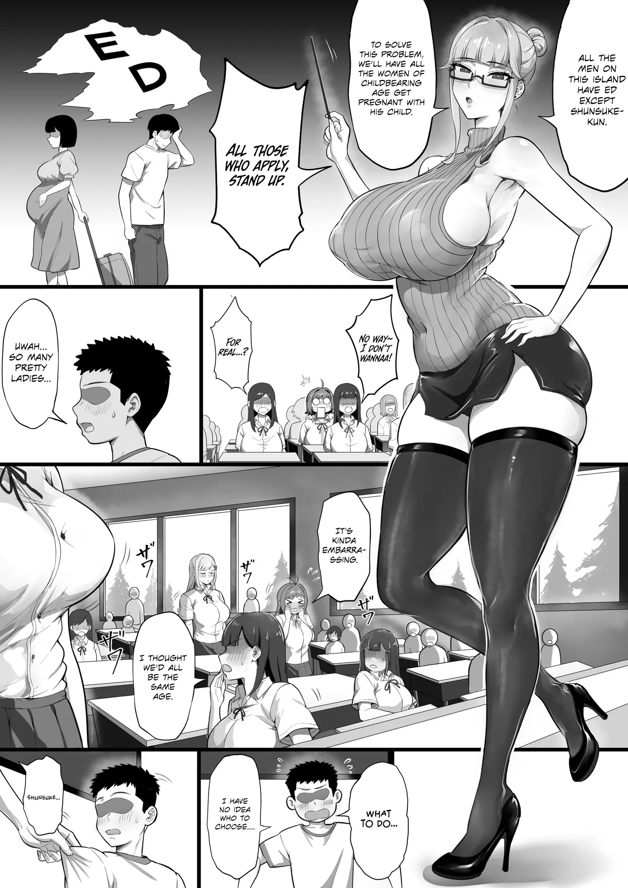 ED Shika Umarenai Shima de Yuiitsu no Zetsurin 2 | On an Island where Everyone is Born Impotent, I am the Sole Stud 2 page 5 full