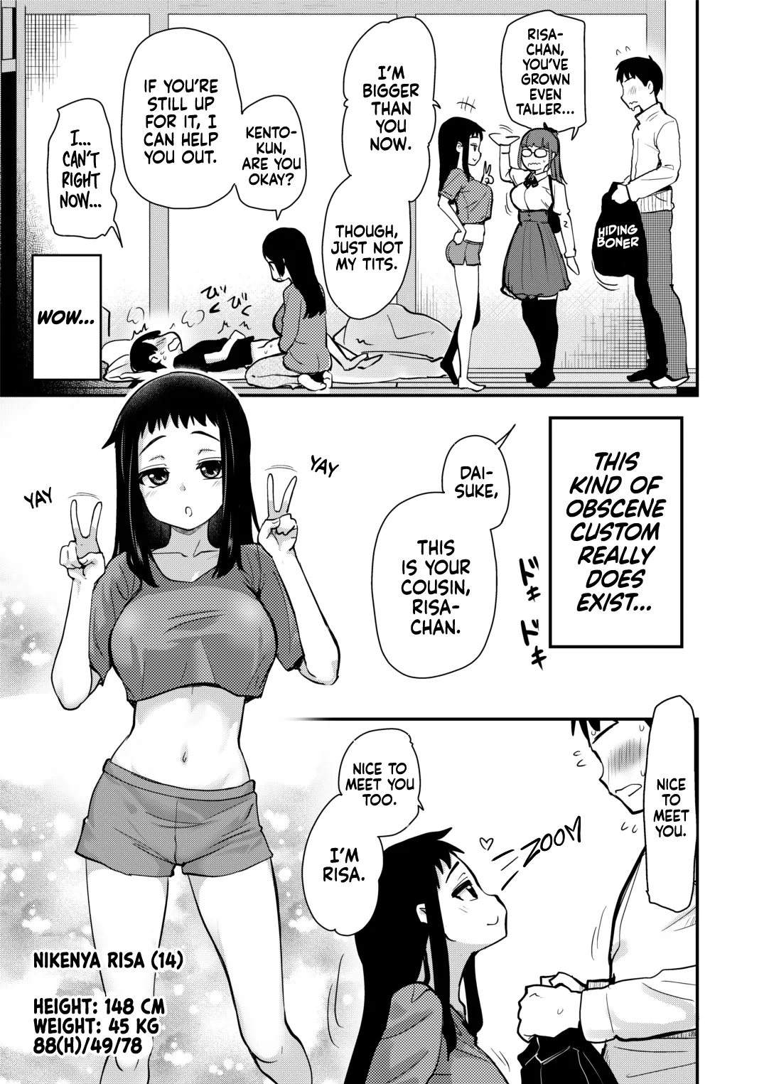 H na Fuushuu ga Aru Gibo no Inaka de, Shotaimen no Juumai to H Suru Hanashi. | Having Sex With My Cousin Whom I’ve Just Met in My Step Mom’s Hometown Where They Have Obscene Customs. page 7 full