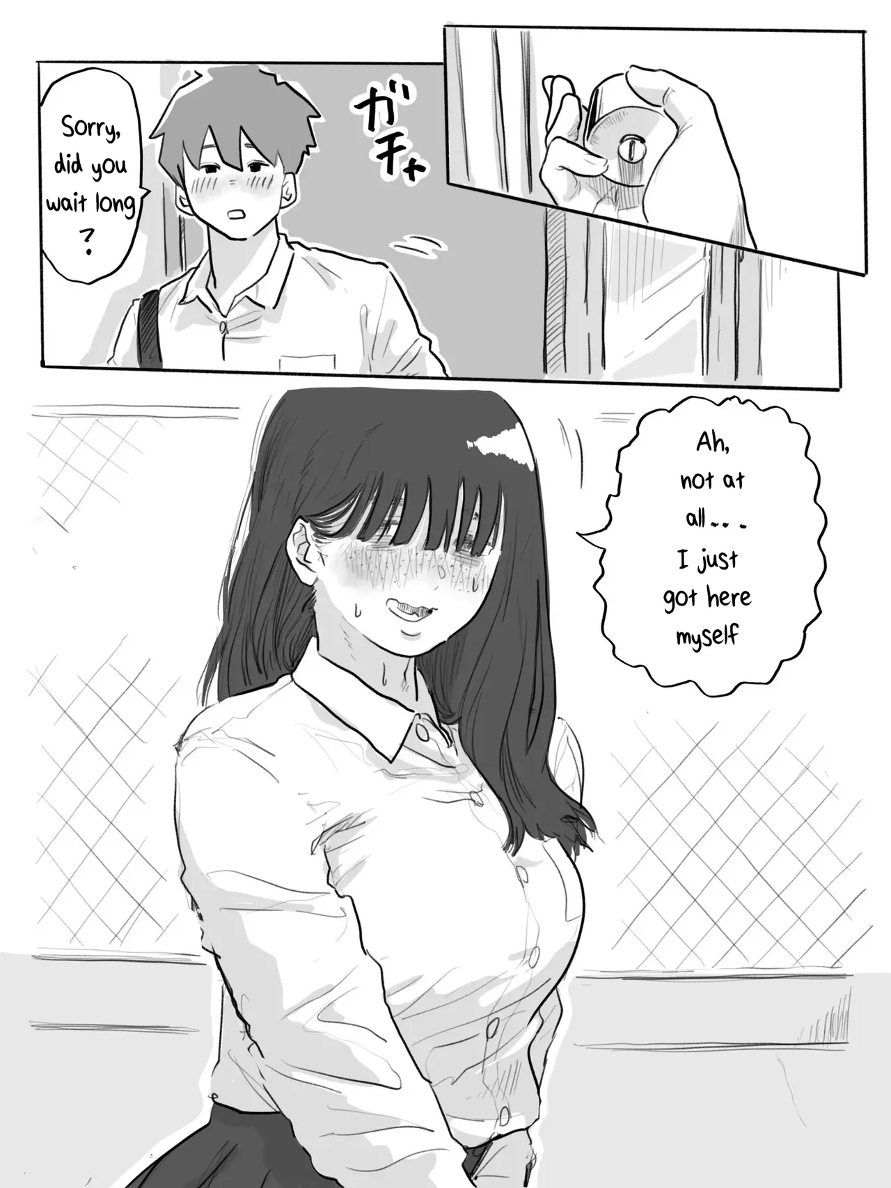 The Clumsy Nemophila 2: A Story of a Shy, Busty Girl Having Intimacy on the School Rooftop page 1 full