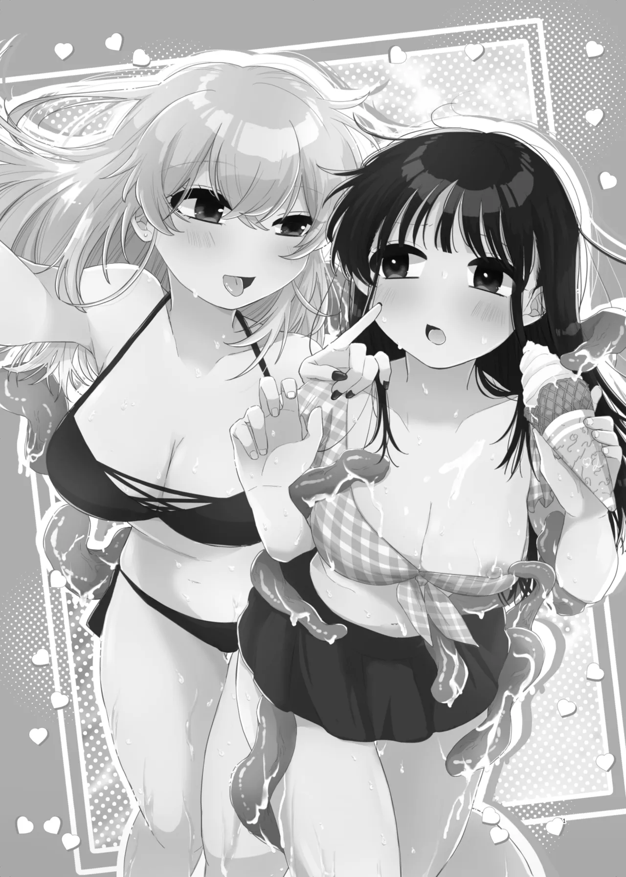 Tomodachi ga Shokushu dattan desukedo!? 3 ~Shokushunaru Sensation~ | 雖說朋友♀是觸手!? 3  ~變出觸手還是令我大為震撼~ page 2 full