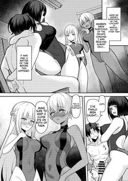 [Kamatsuka (Kamatsuka)] Danshi ga Ore dake!? no Suieibu de Akogare no Senpai to Osananajimi ni Komon ni Shasei Kanri Sareteiru Koto ga Barete Shimatta Hon — page 23