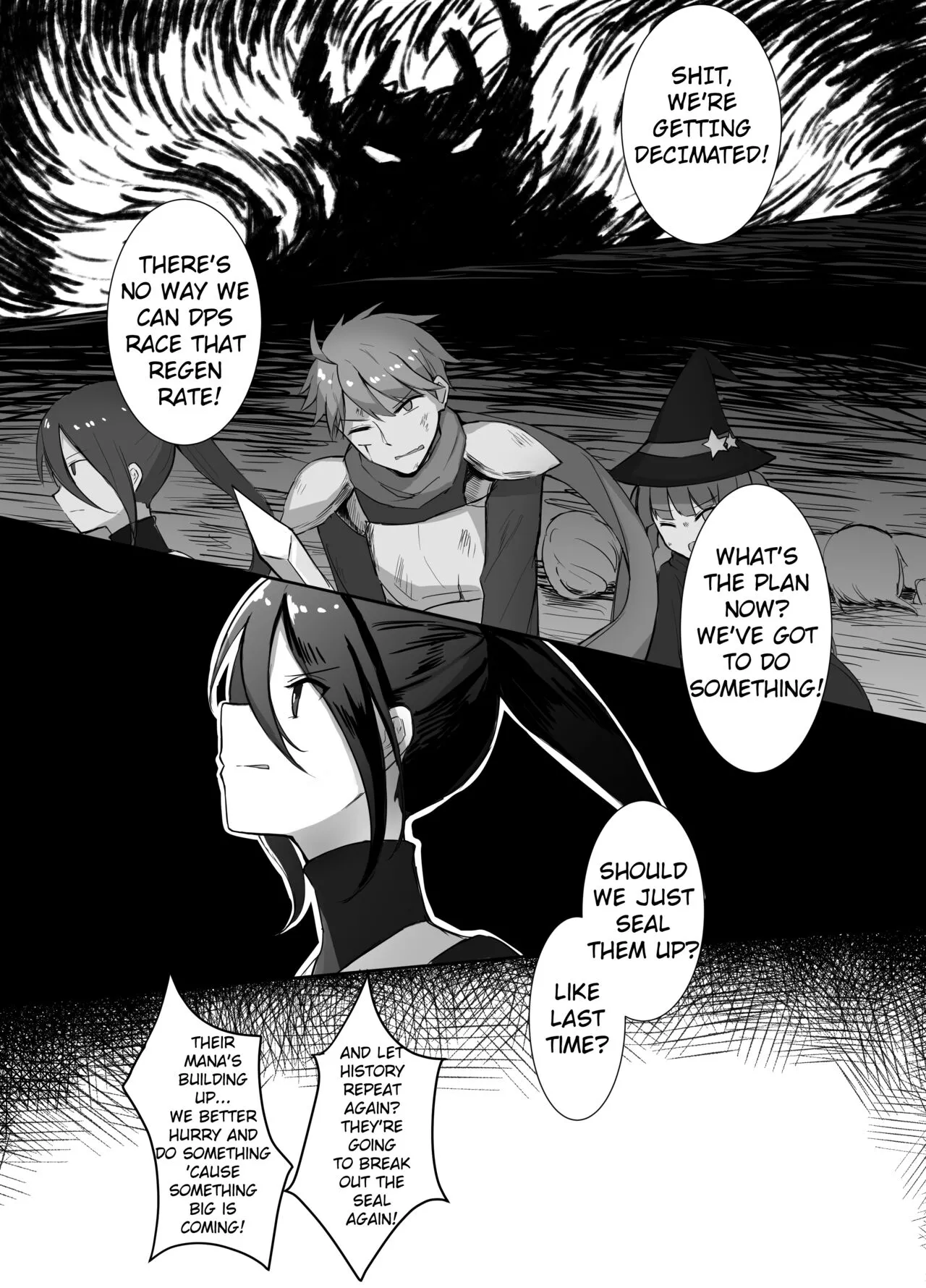 Maou Toubatsu Shippai Heroine Gisei Normal End de Utsu ni Natta Koutensei Futanari Kenshi to Otokonoko Shinkan no Hanashi | Crestfallen Futanari x Femboy Priest: Prepare to Cum Edition page 2 full