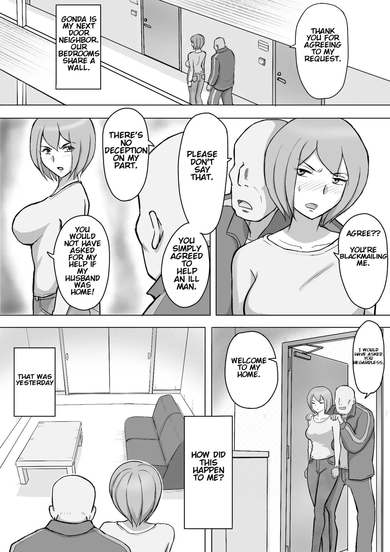 Maki wa Yasashii Otto no Tame ni Mayu wa Dekachin Otto no Tame ni Toukousha Gonda Goukichi | Maki married to a gentle husband is corrupted by her neighbor Gonda Gokichi page 6 full