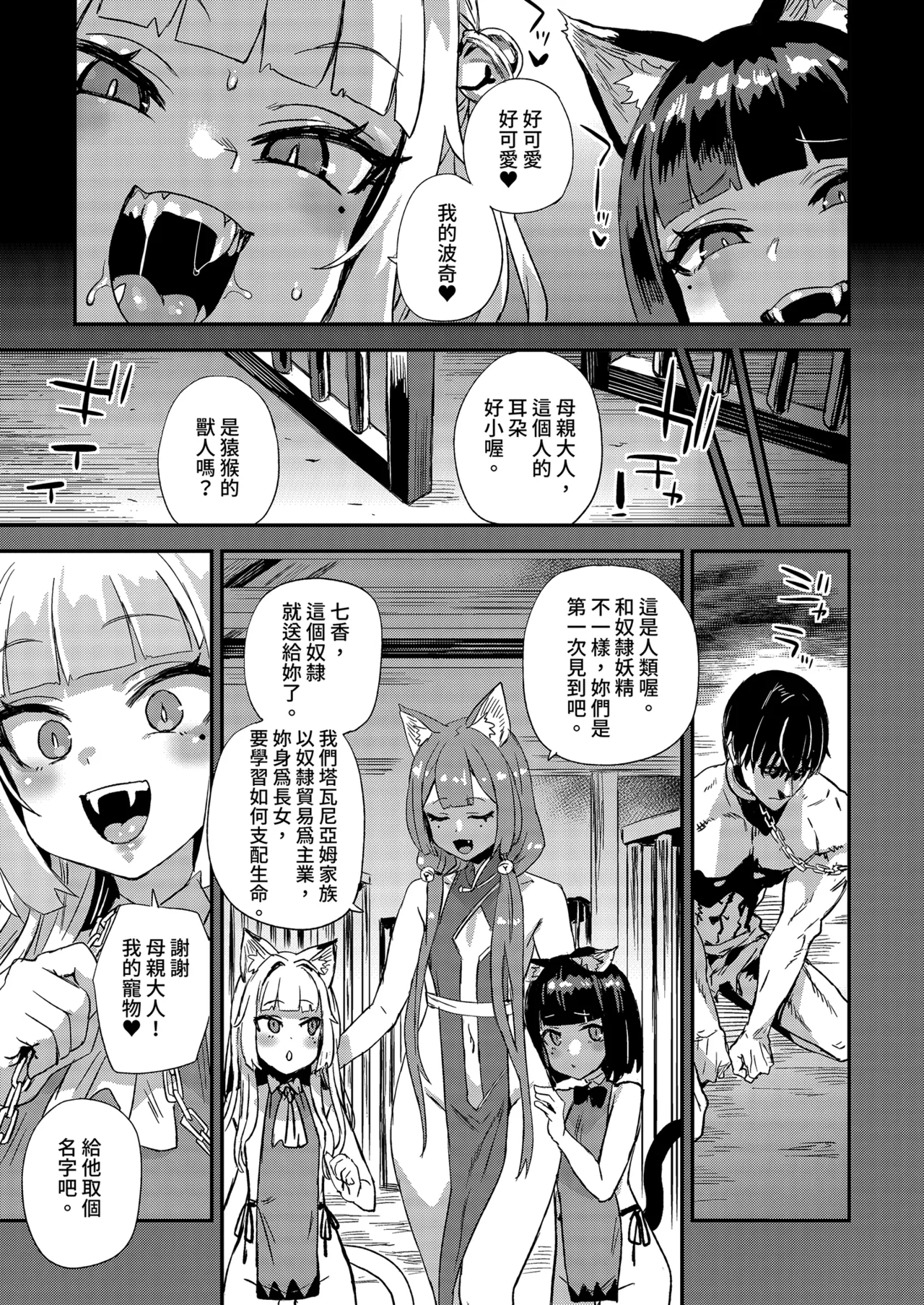 Nekozoku Musume wa Ningen o Kau. - CAT GIRLS KEEP A HUMAN | VictimGirls 飼養人類的貓娘。 page 7 full