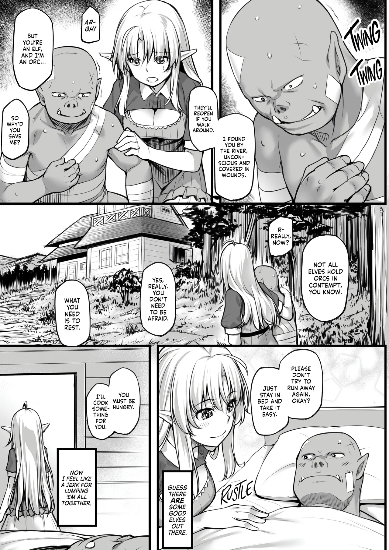 Watashi no Orc-san + Elf Shimai to Orc-san | My Darling Orc + Sibling Rivalry page 5 full