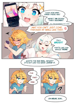 [Ricegnat] My GF (ghost friend) caught me jerking off and now she's bouncing on it CRAZY STYLE (Dokibird & Mint Fantome) — page 13