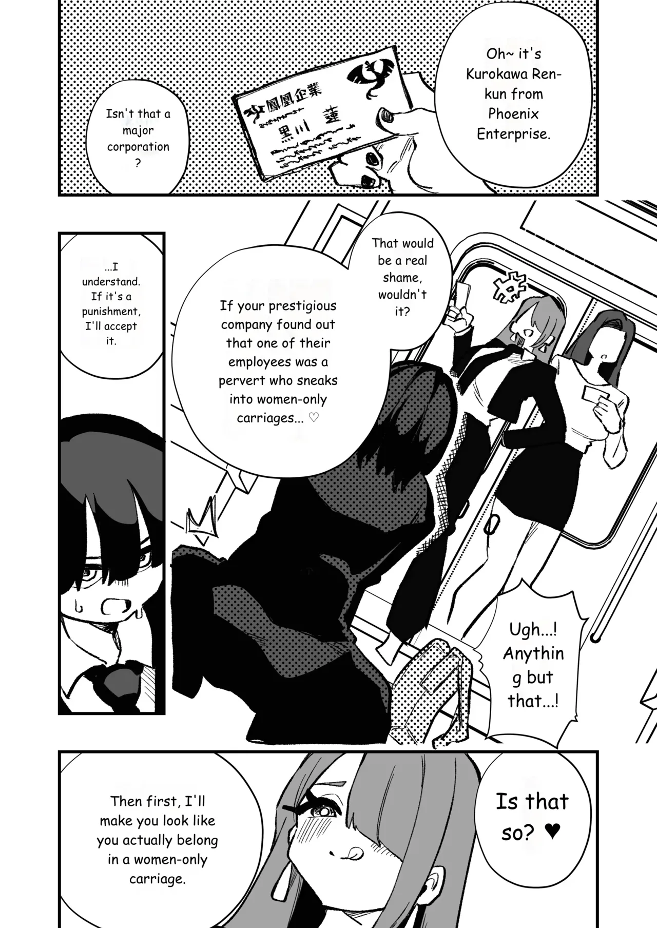 Forced Cross-Dressing in a Women-Only Carriage page 8 full