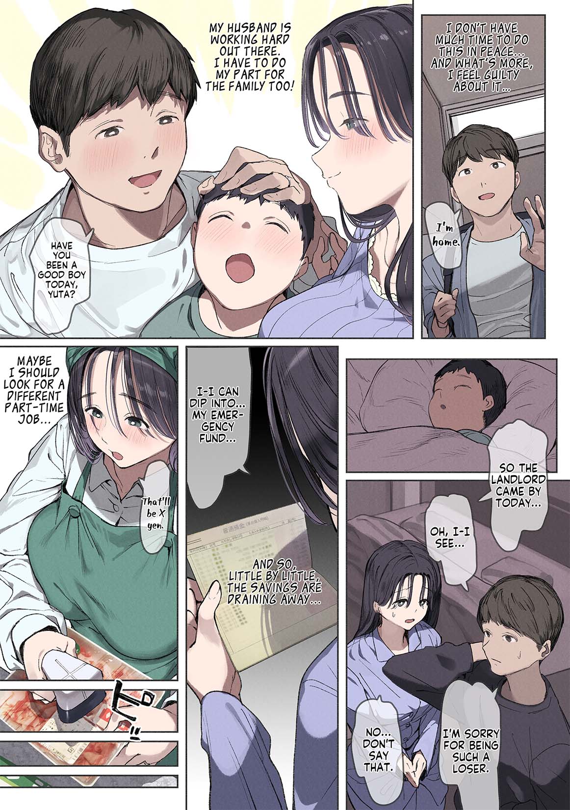 Kongetsu no Yachin ga Haraemasen.  Danna ni Naisho de Ooya-san no Aijin ni Narimashita. | I Can't Pay Rent This Month.  I Became My Landlord's Mistress Behind My Husband's Back. page 9 full