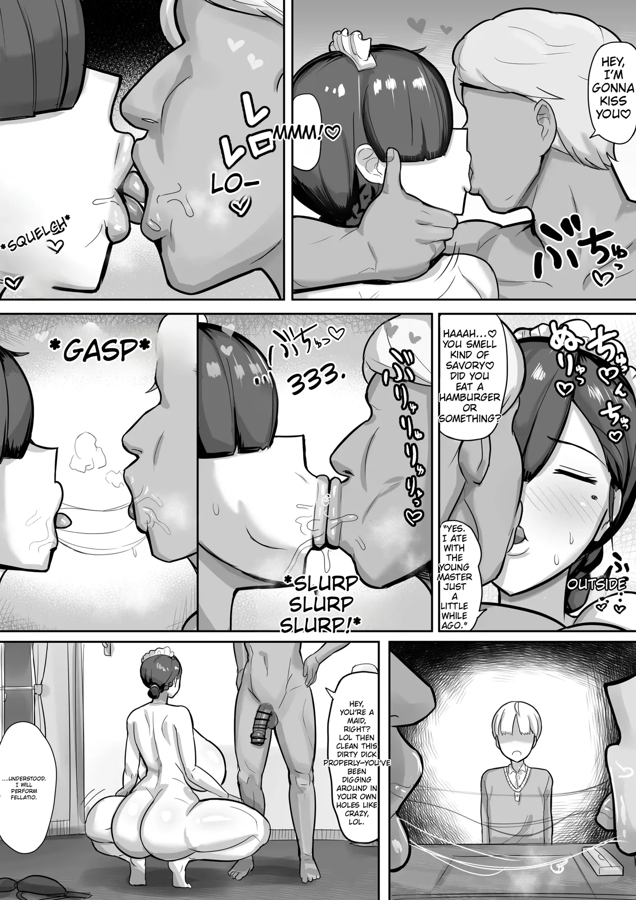 Warugaki Goshujin-sama ni Oshioki de AV Danyuu to no Gehin Sex o Misetsukeru Maid-san | A maid forced to watch—as punishment—her mischievous master having lewd sex with an AV actor. page 10 full
