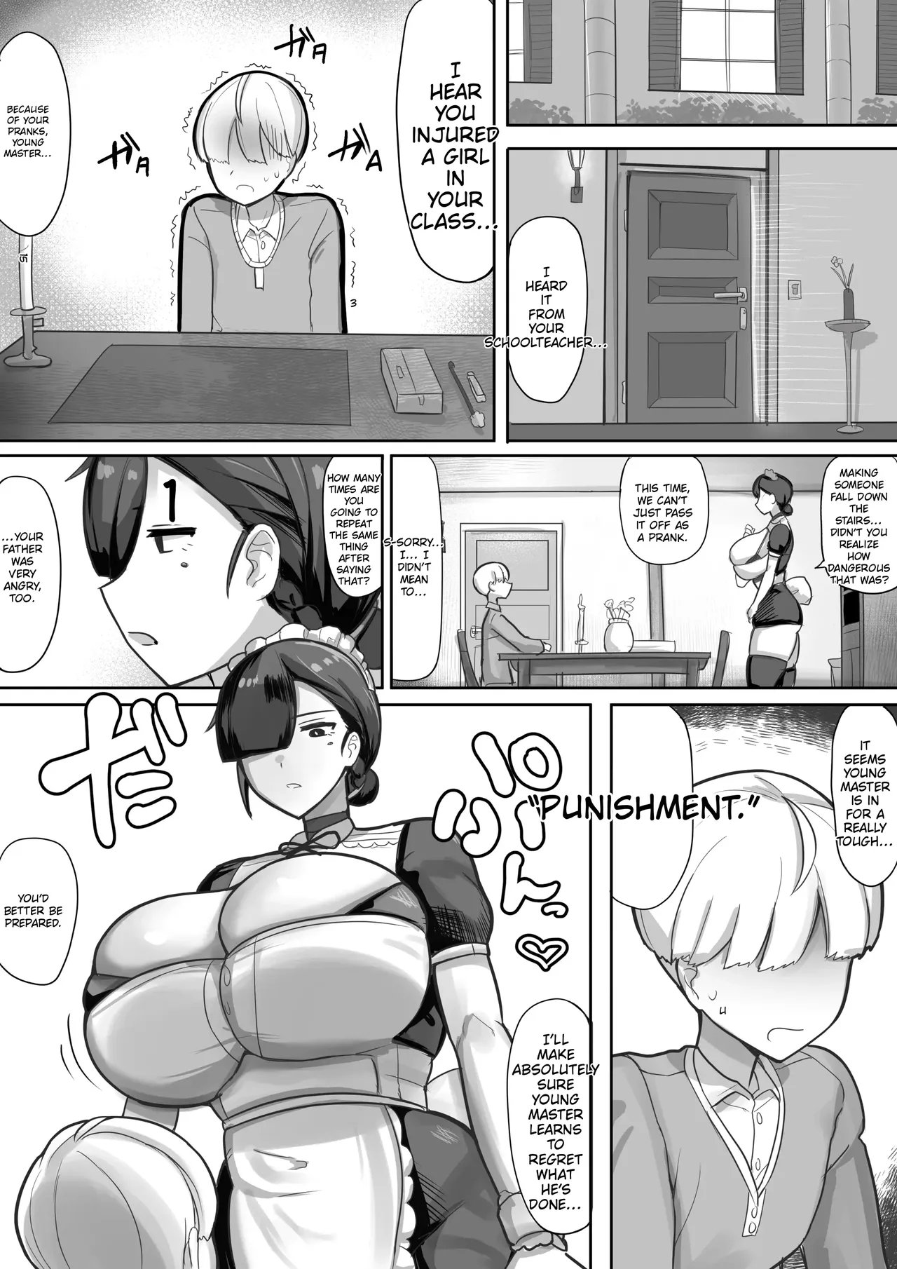 Warugaki Goshujin-sama ni Oshioki de AV Danyuu to no Gehin Sex o Misetsukeru Maid-san | A maid forced to watch—as punishment—her mischievous master having lewd sex with an AV actor. page 4 full