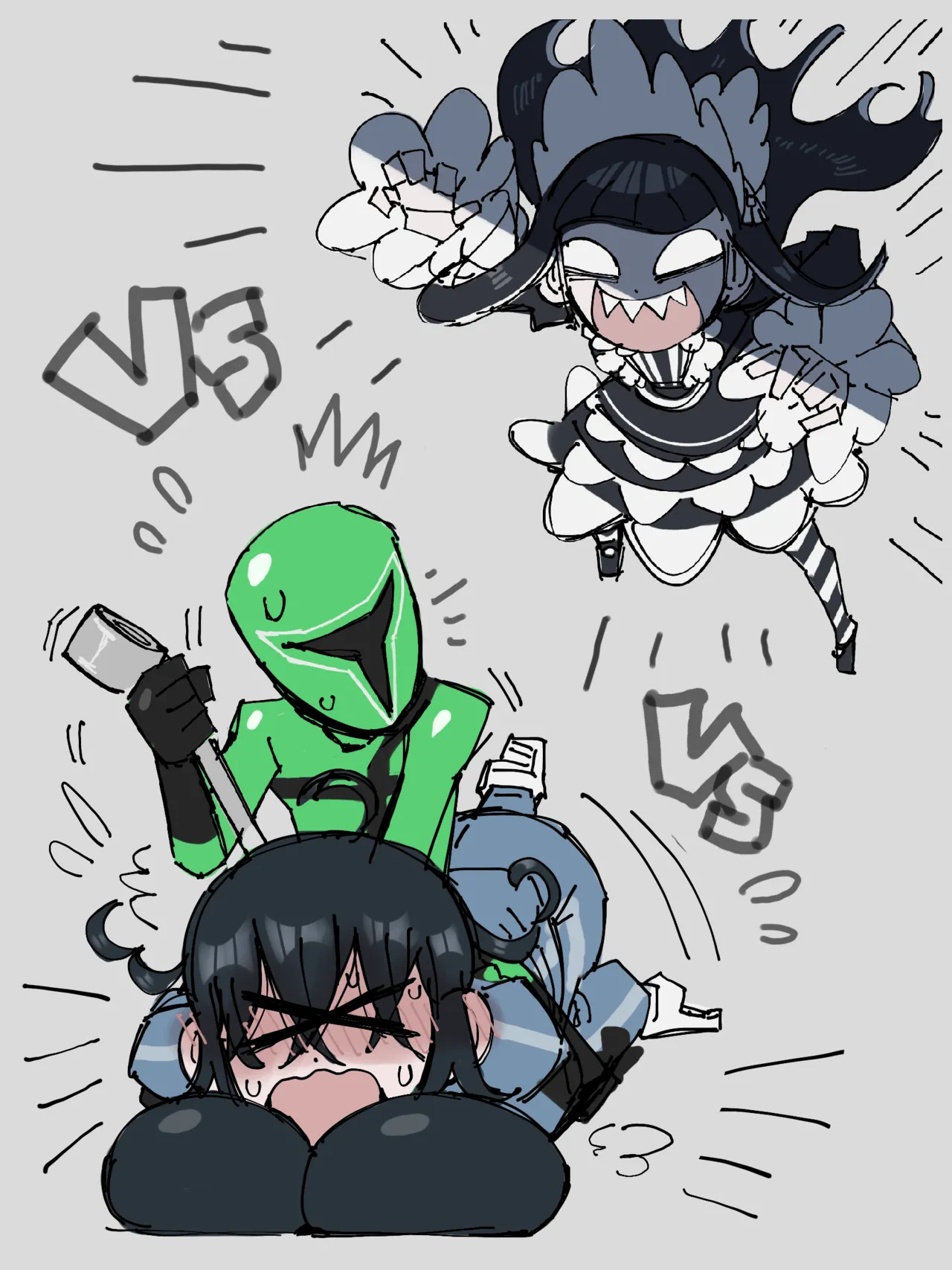 Green vs. Chijim-kun & Mureru-chan page 1 full