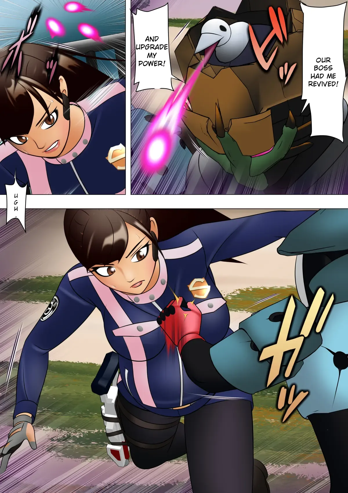 Haiboku Hiroin Henshin Dekinainode Bodi Peinto de Tatakattara Futsuu ni Maketa page 8 full
