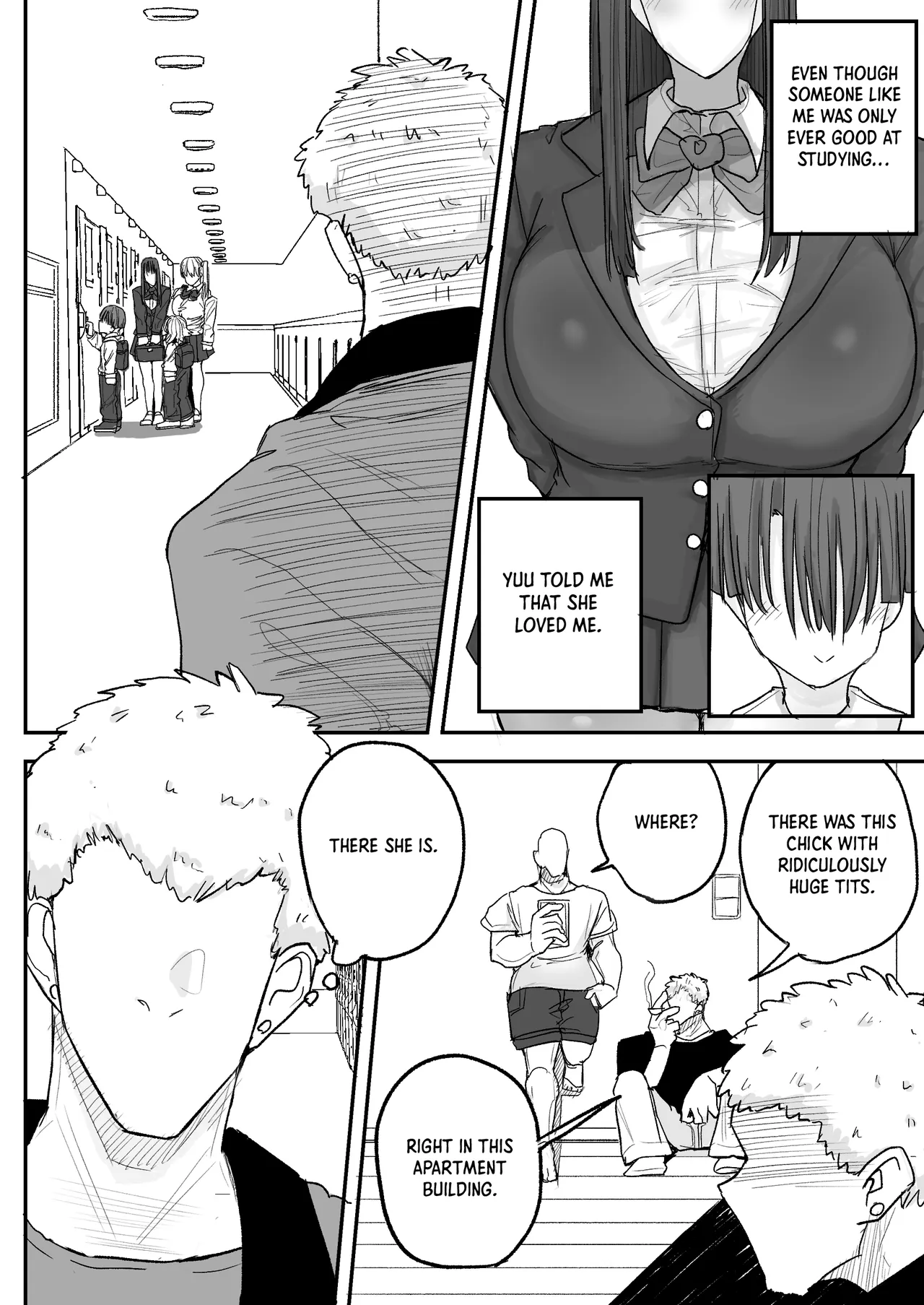 Boku no kanojo wa ue no kai no tsuyo osu ni bokobokoni sa rete NTR re chaimashita｜Taken by the Stud Upstairs: How My Girlfriend Got Stolen page 3 full