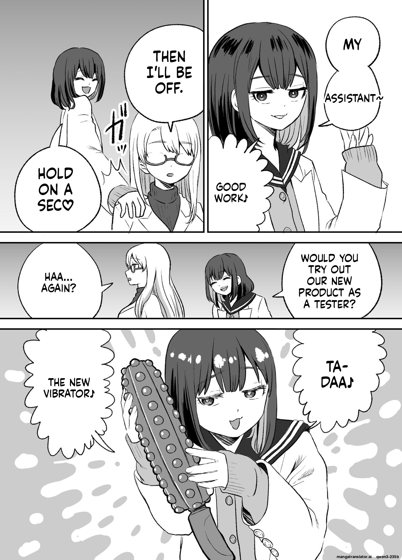 Omocha Kaihatsubu Joshu-chan no Sanzan na Nichijou page 3 full