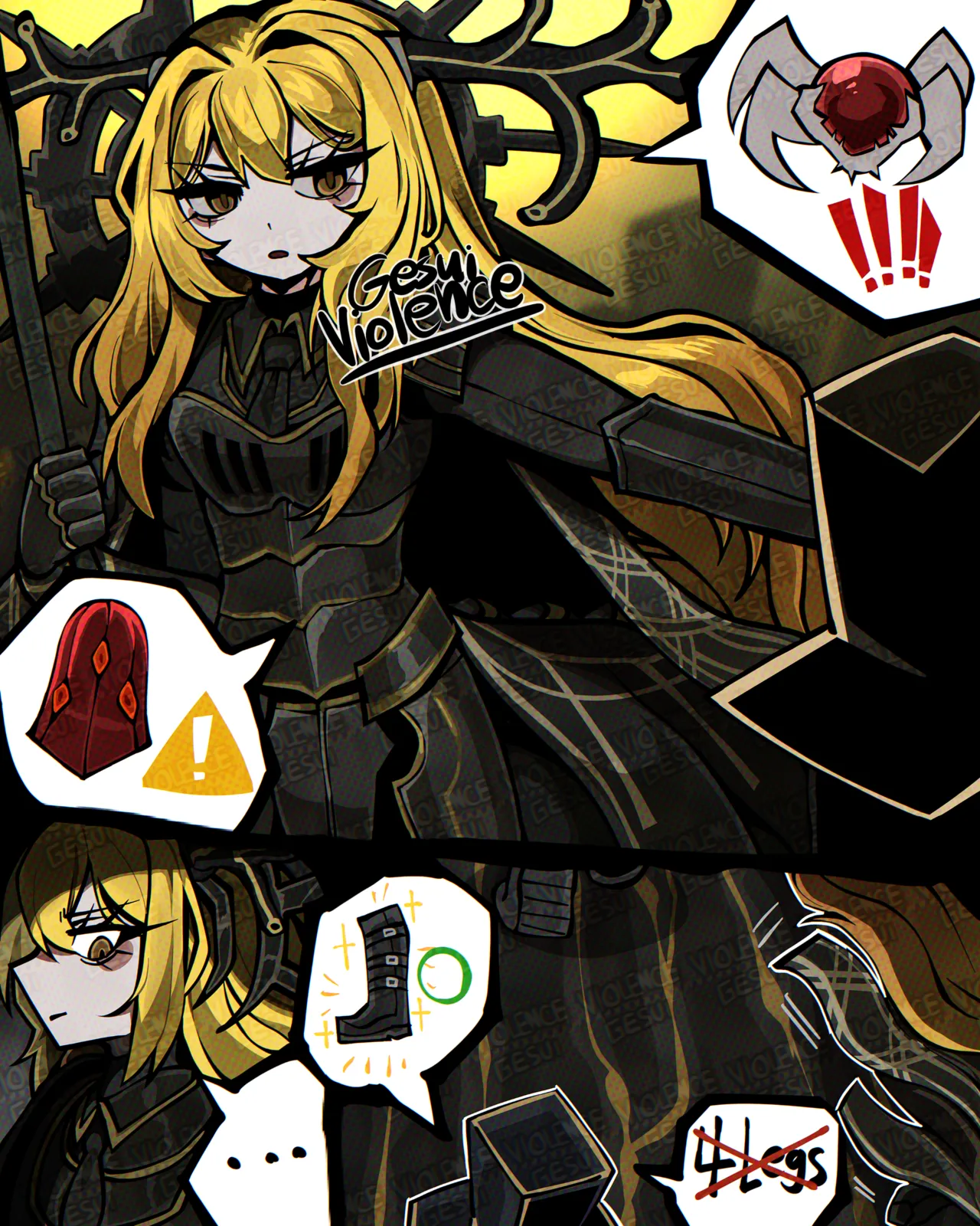 Giant Le Noir DonQui vore comic page 2 full