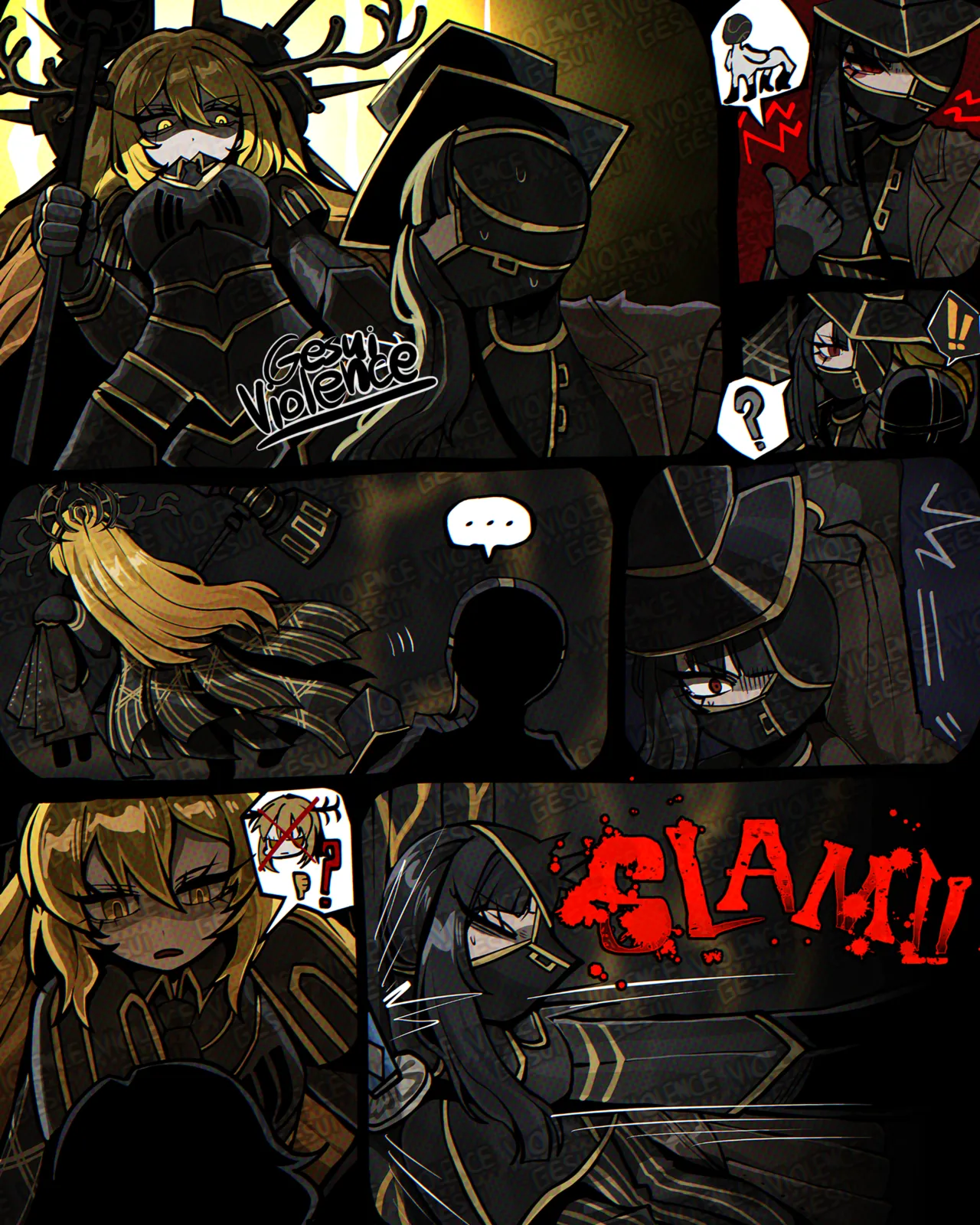 Giant Le Noir DonQui vore comic page 3 full