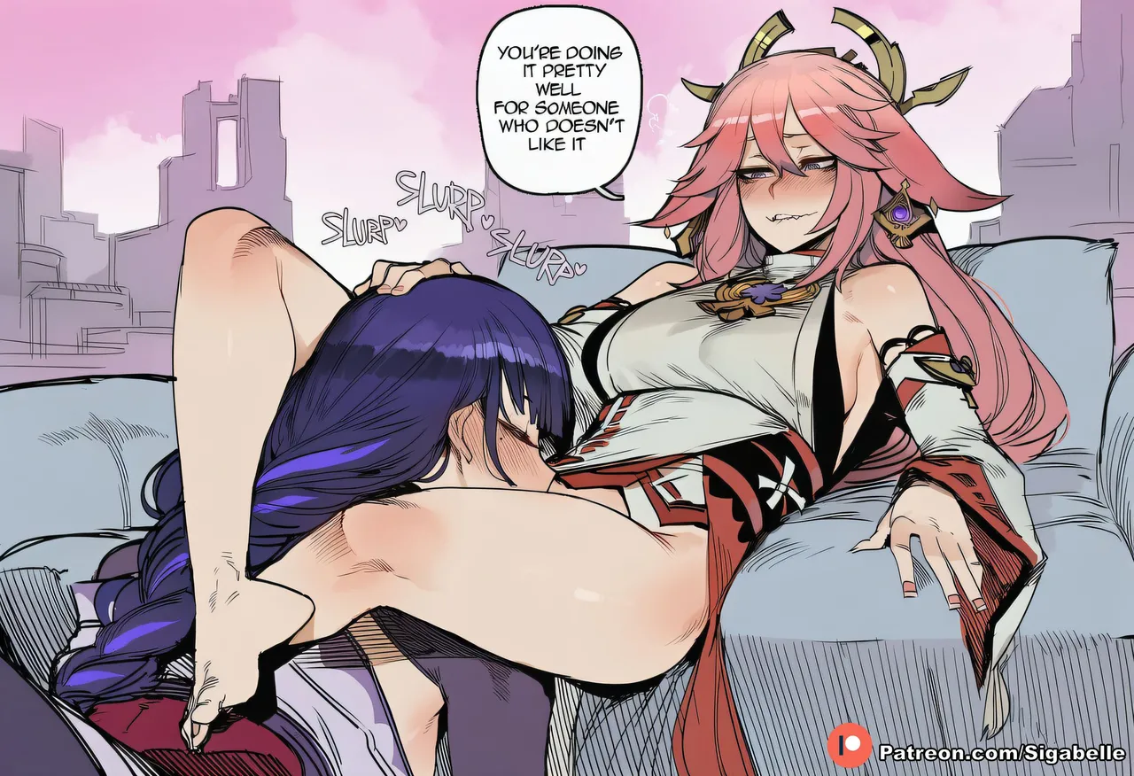 Raiden Shogun x Yae Miko page 5 full